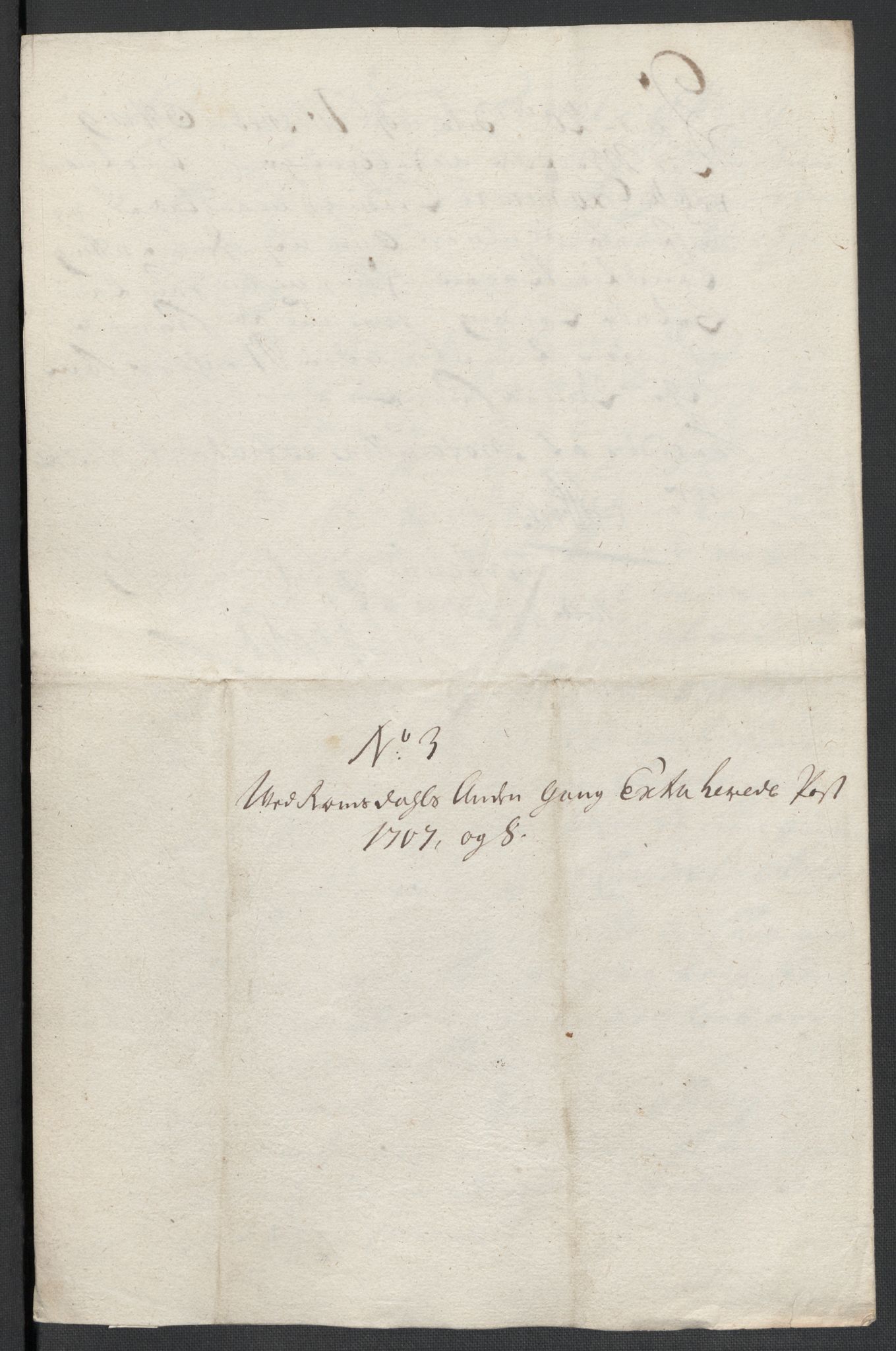 Rentekammeret inntil 1814, Reviderte regnskaper, Fogderegnskap, RA/EA-4092/R55/L3658: Fogderegnskap Romsdal, 1707-1708, s. 418