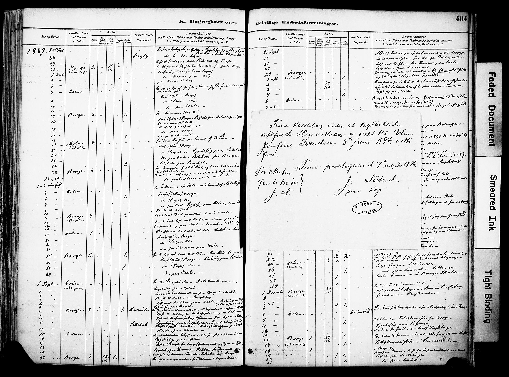 Borge prestekontor Kirkebøker, AV/SAO-A-10903/F/Fa/L0008: Ministerialbok nr. I 8B, 1887-1902, s. 404