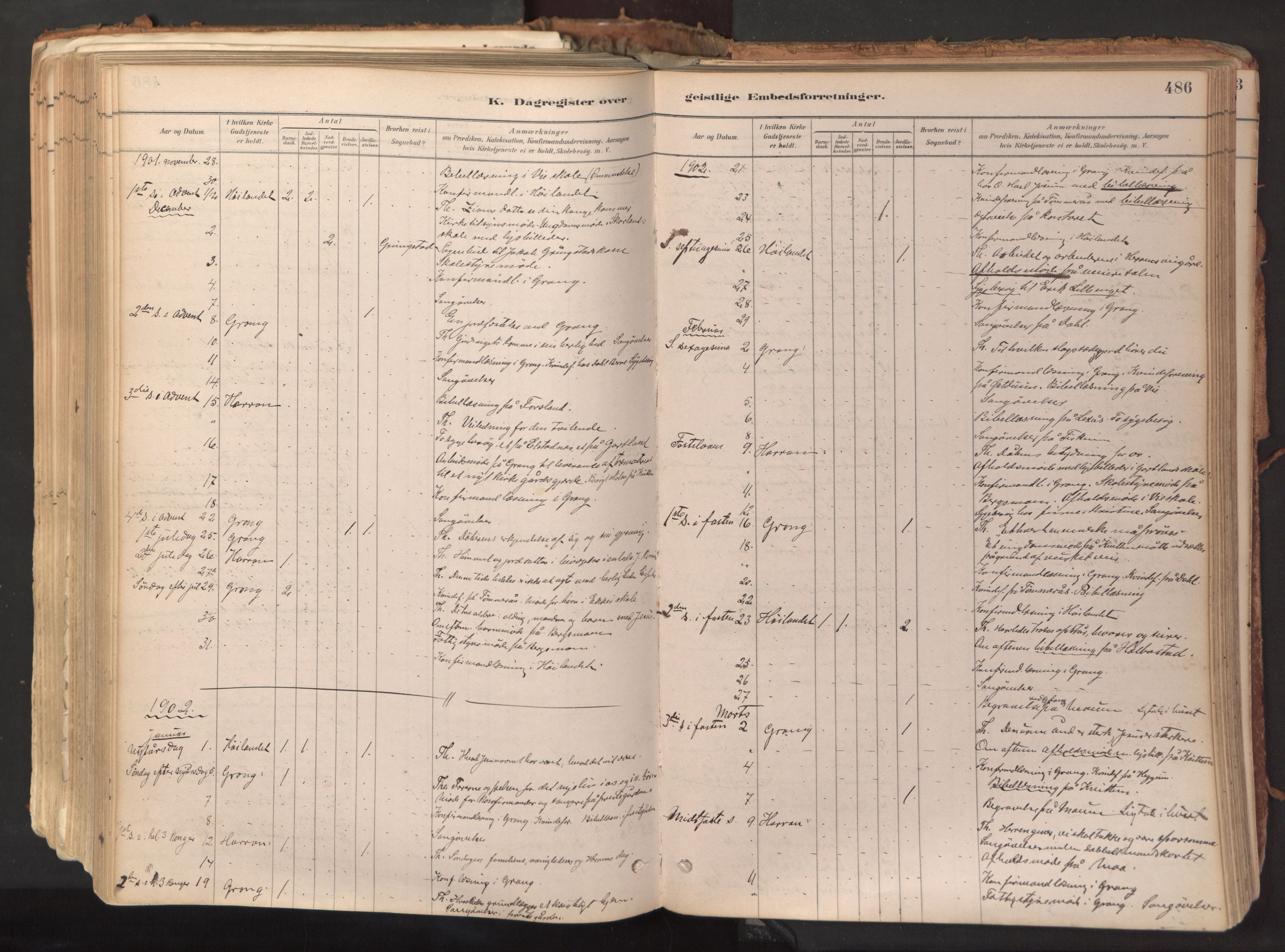 Ministerialprotokoller, klokkerbøker og fødselsregistre - Nord-Trøndelag, AV/SAT-A-1458/758/L0519: Ministerialbok nr. 758A04, 1880-1926, s. 486