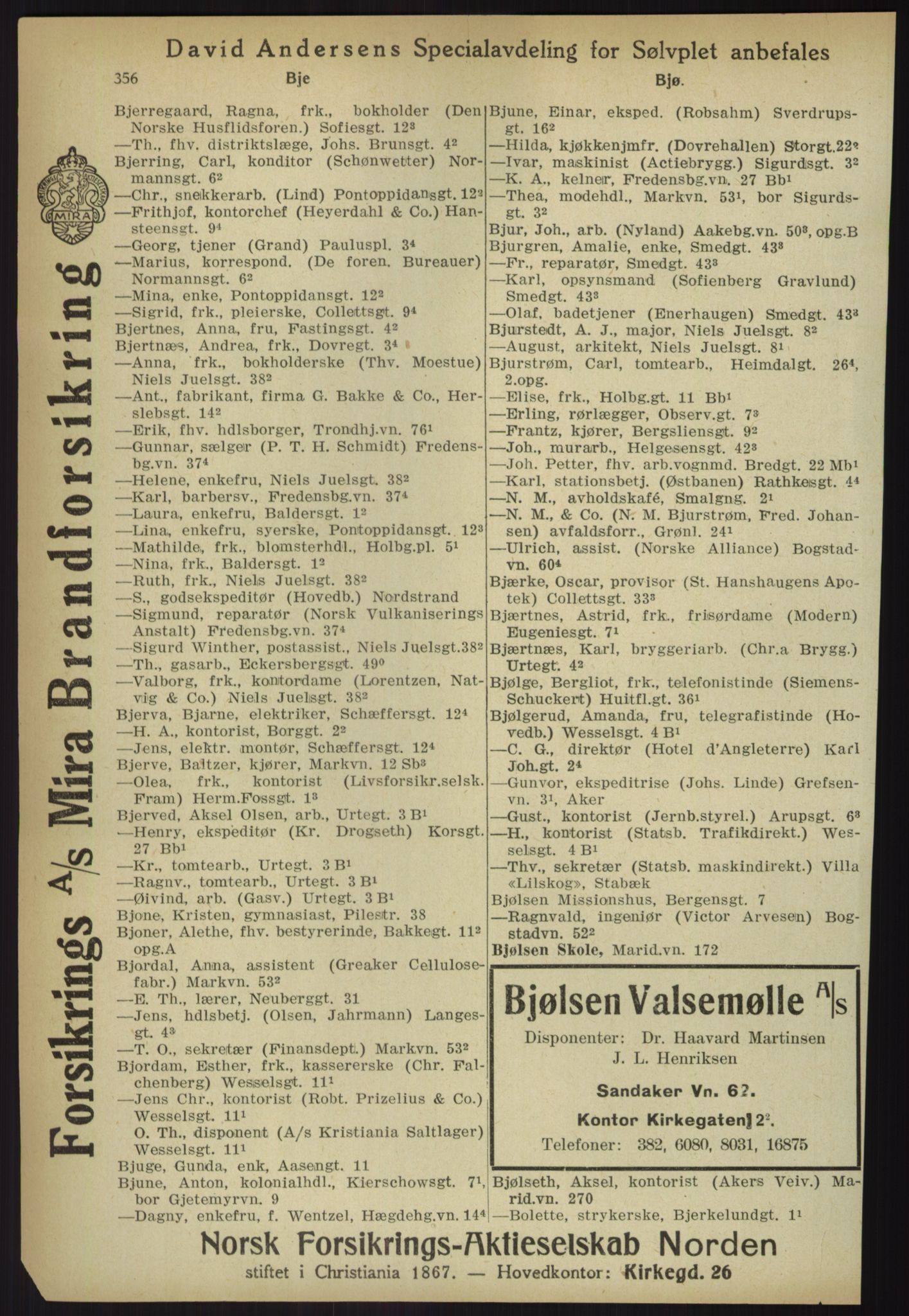 Kristiania/Oslo adressebok, PUBL/-, 1918, s. 381