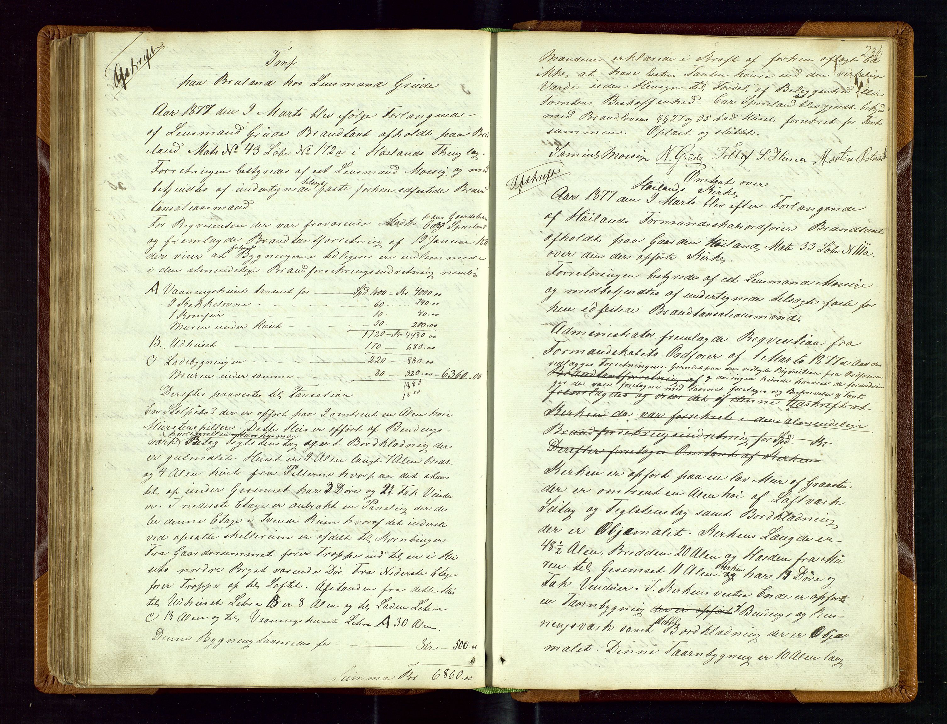 Høyland/Sandnes lensmannskontor, AV/SAST-A-100166/Goa/L0001: Takstprotokoll, 1846-1880, s. 235b-236a