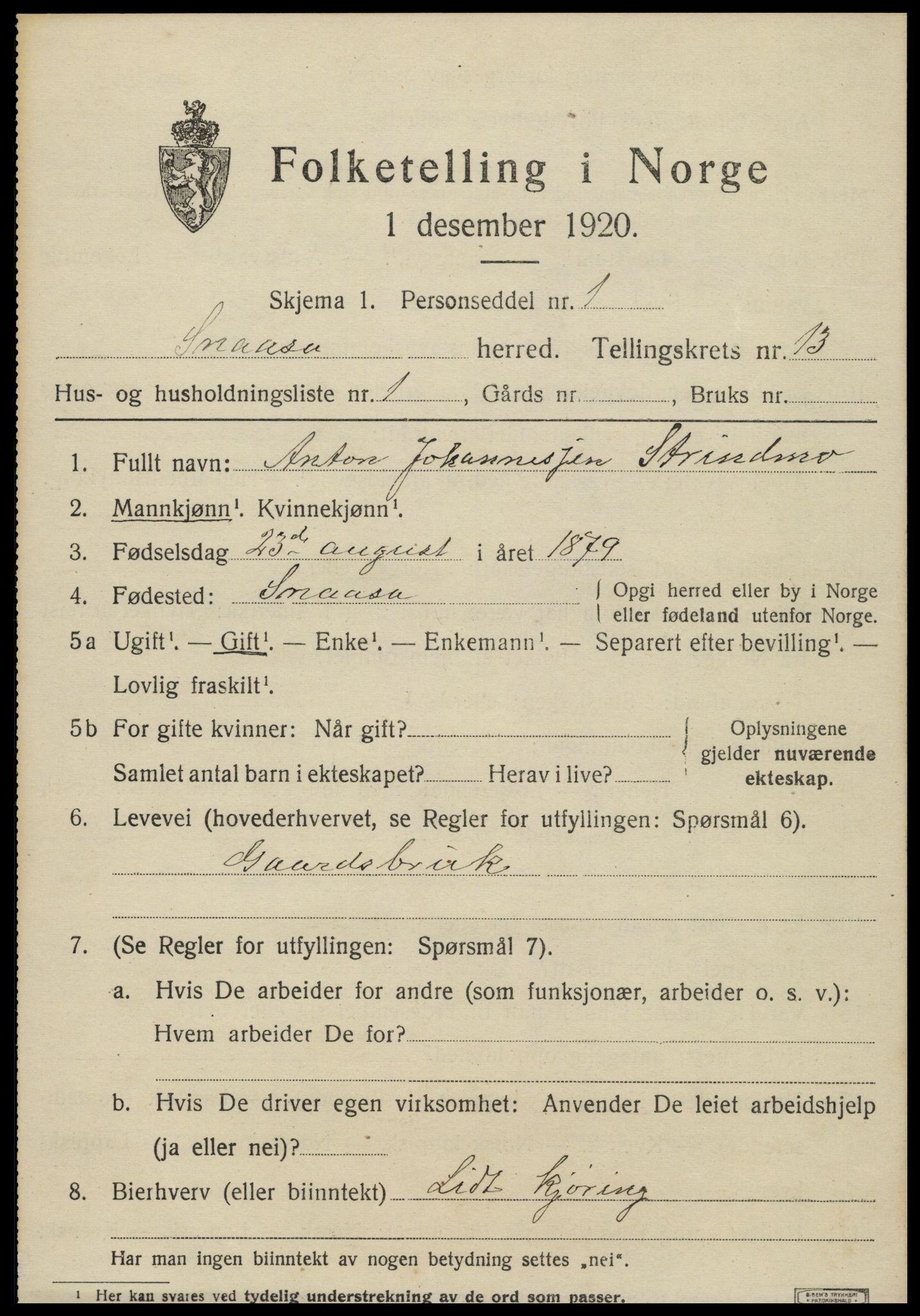 SAT, Folketelling 1920 for 1736 Snåsa herred, 1920, s. 5602