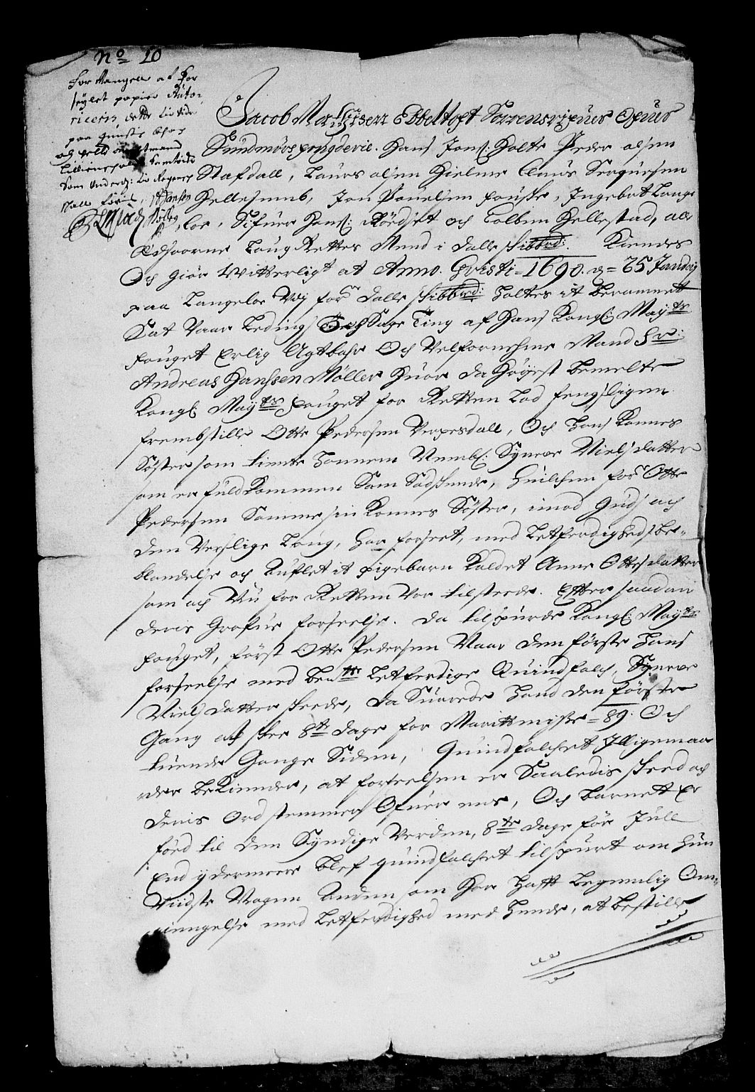 Rentekammeret inntil 1814, Reviderte regnskaper, Stiftamtstueregnskaper, Bergen stiftamt, AV/RA-EA-6043/R/Rc/L0093: Bergen stiftamt, 1690