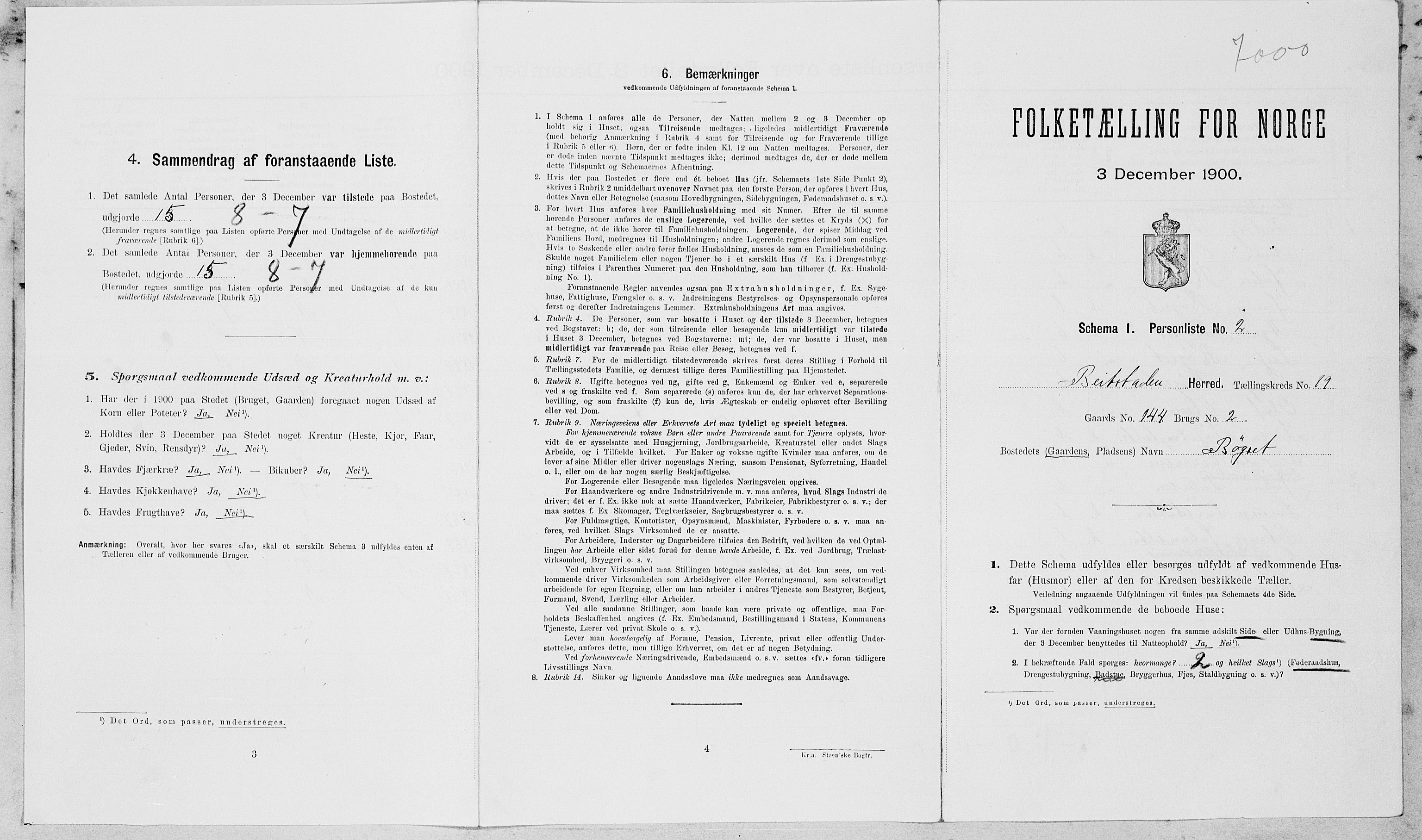 SAT, Folketelling 1900 for 1727 Beitstad herred, 1900, s. 1294