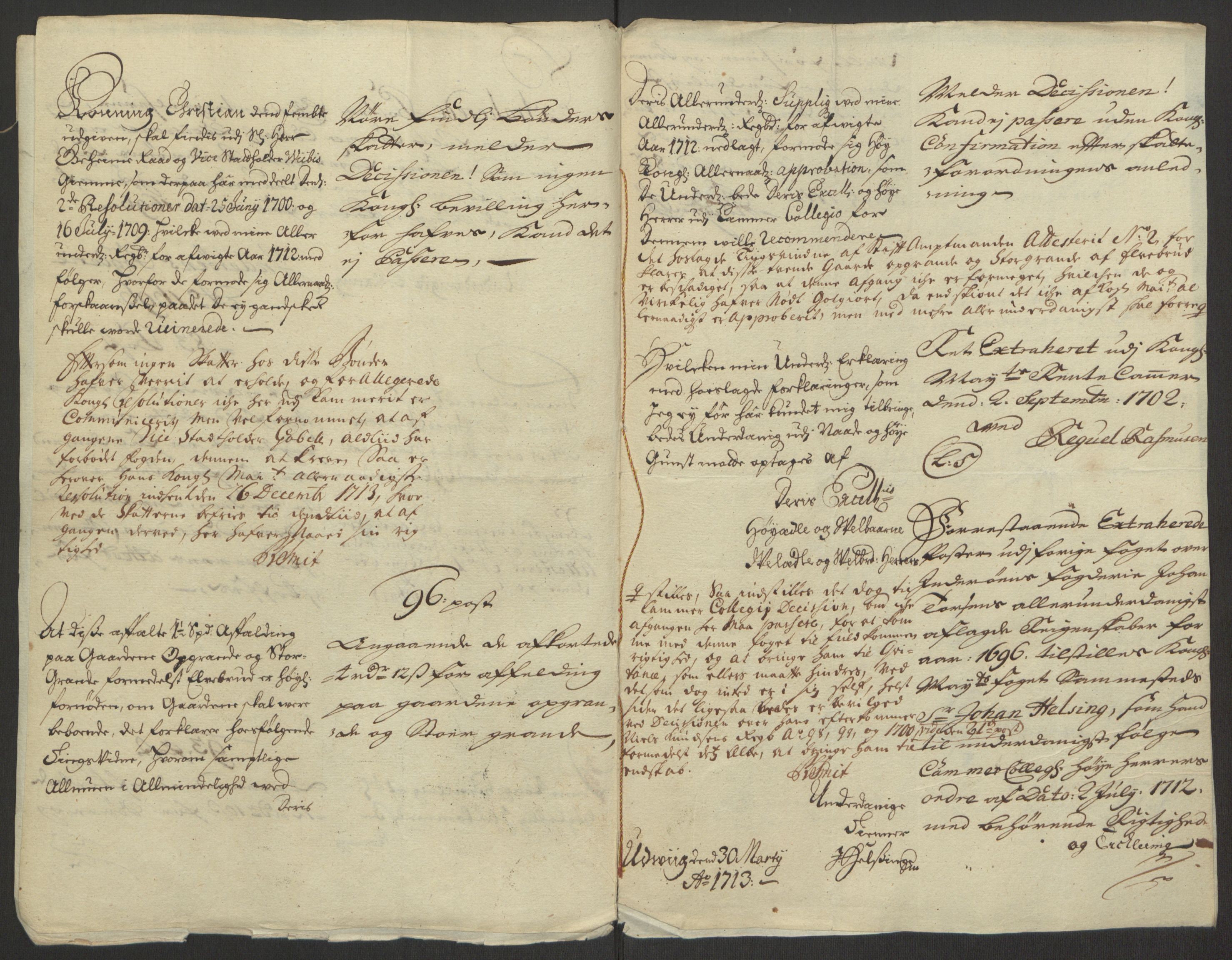 Rentekammeret inntil 1814, Reviderte regnskaper, Fogderegnskap, RA/EA-4092/R63/L4309: Fogderegnskap Inderøy, 1695-1697, s. 367