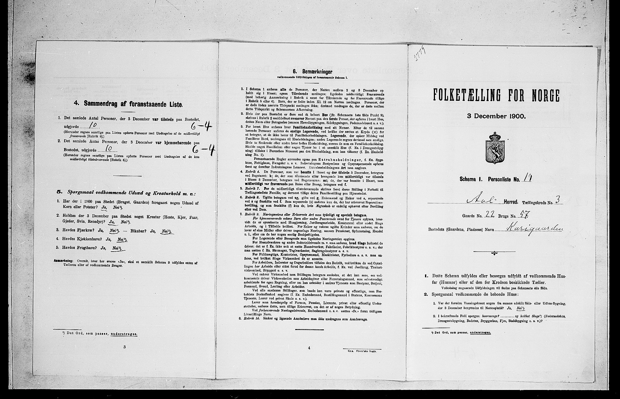 RA, Folketelling 1900 for 0619 Ål herred, 1900, s. 321