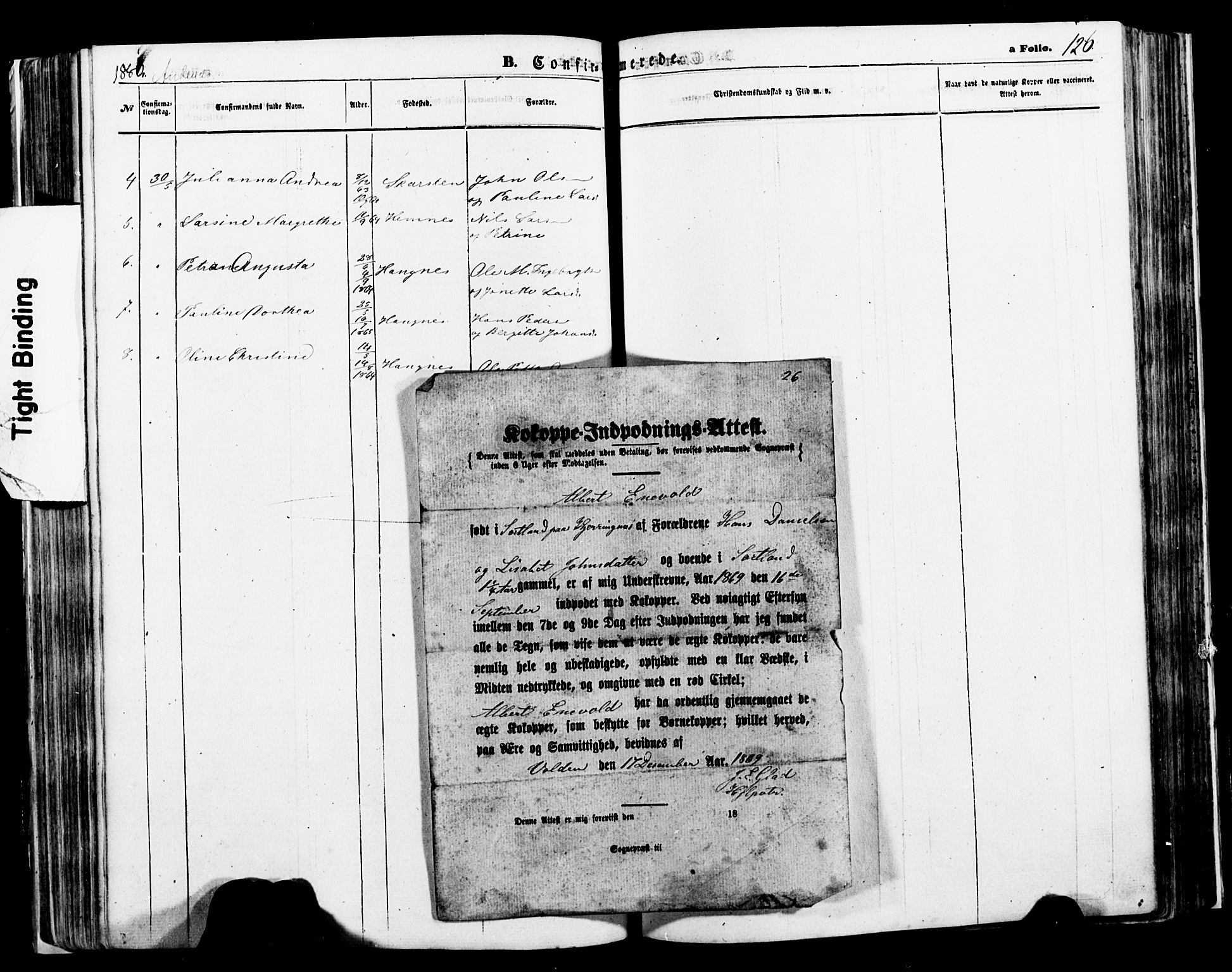 Ministerialprotokoller, klokkerbøker og fødselsregistre - Nordland, SAT/A-1459/897/L1398: Ministerialbok nr. 897A05 /2, 1867-1880, s. 126