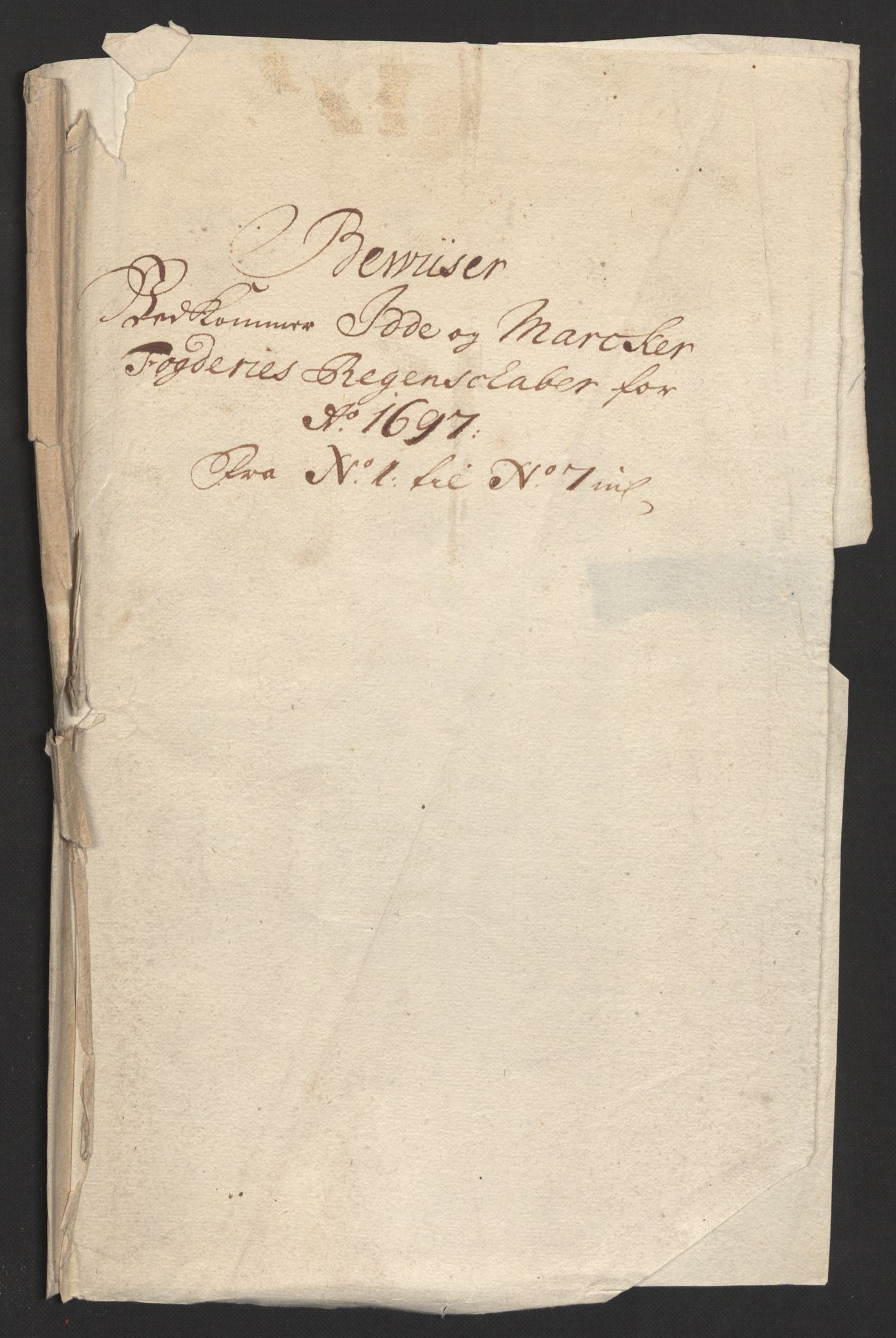 Rentekammeret inntil 1814, Reviderte regnskaper, Fogderegnskap, AV/RA-EA-4092/R01/L0013: Fogderegnskap Idd og Marker, 1696-1698, s. 192