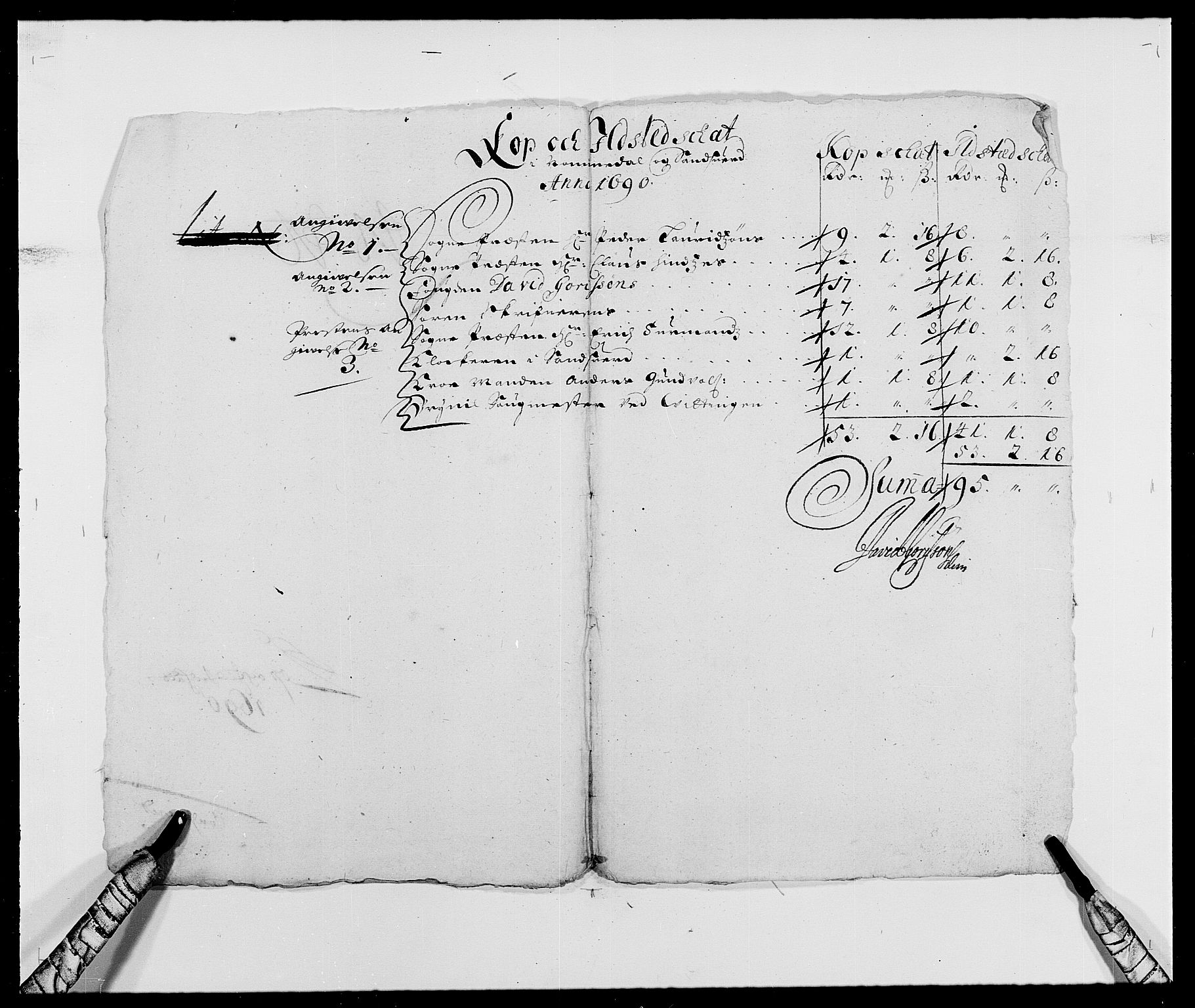 Rentekammeret inntil 1814, Reviderte regnskaper, Fogderegnskap, RA/EA-4092/R24/L1573: Fogderegnskap Numedal og Sandsvær, 1687-1691, s. 462