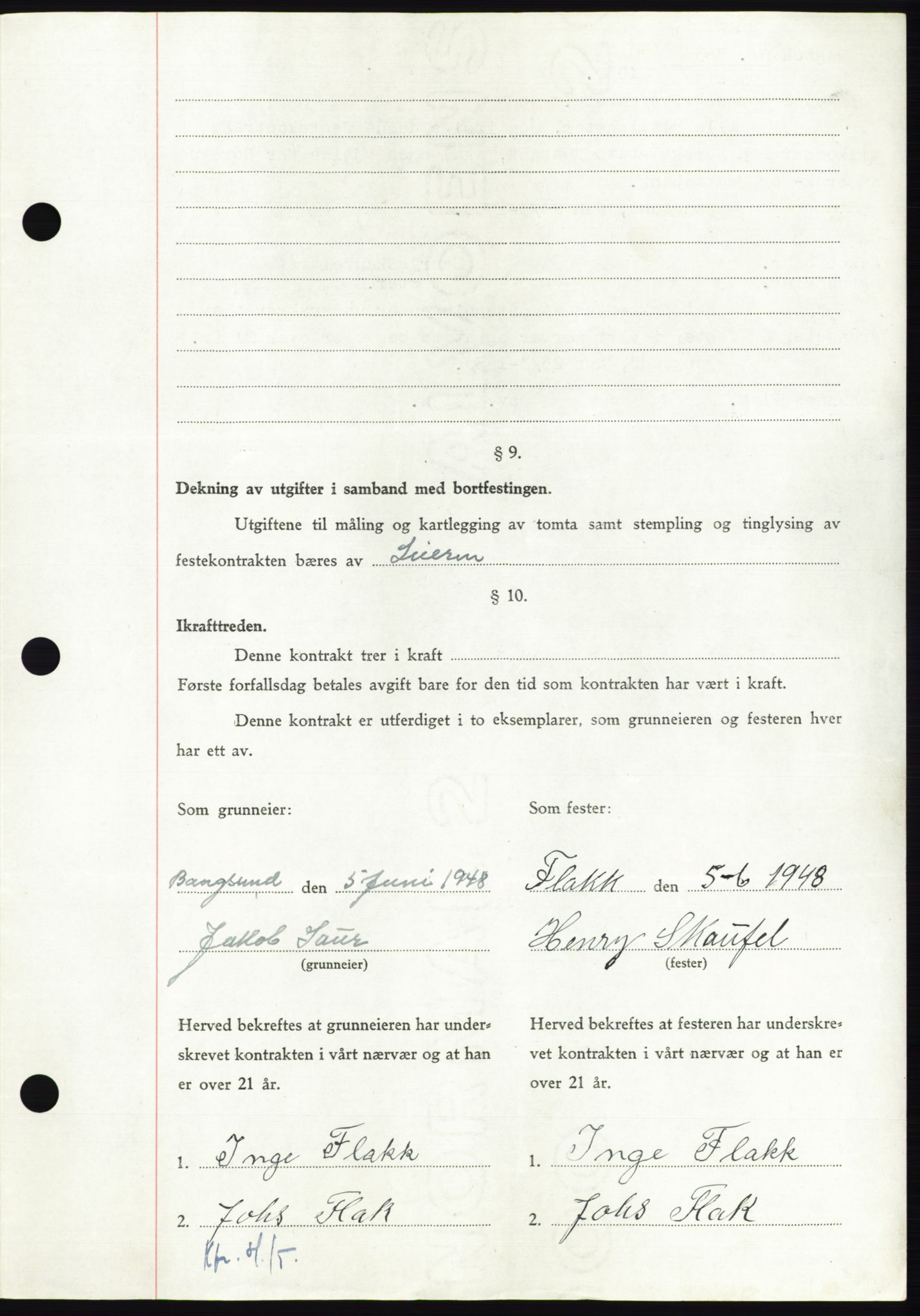 Namdal sorenskriveri, SAT/A-4133/1/2/2C: Pantebok nr. -, 1948-1948, Dagboknr: 1232/1948