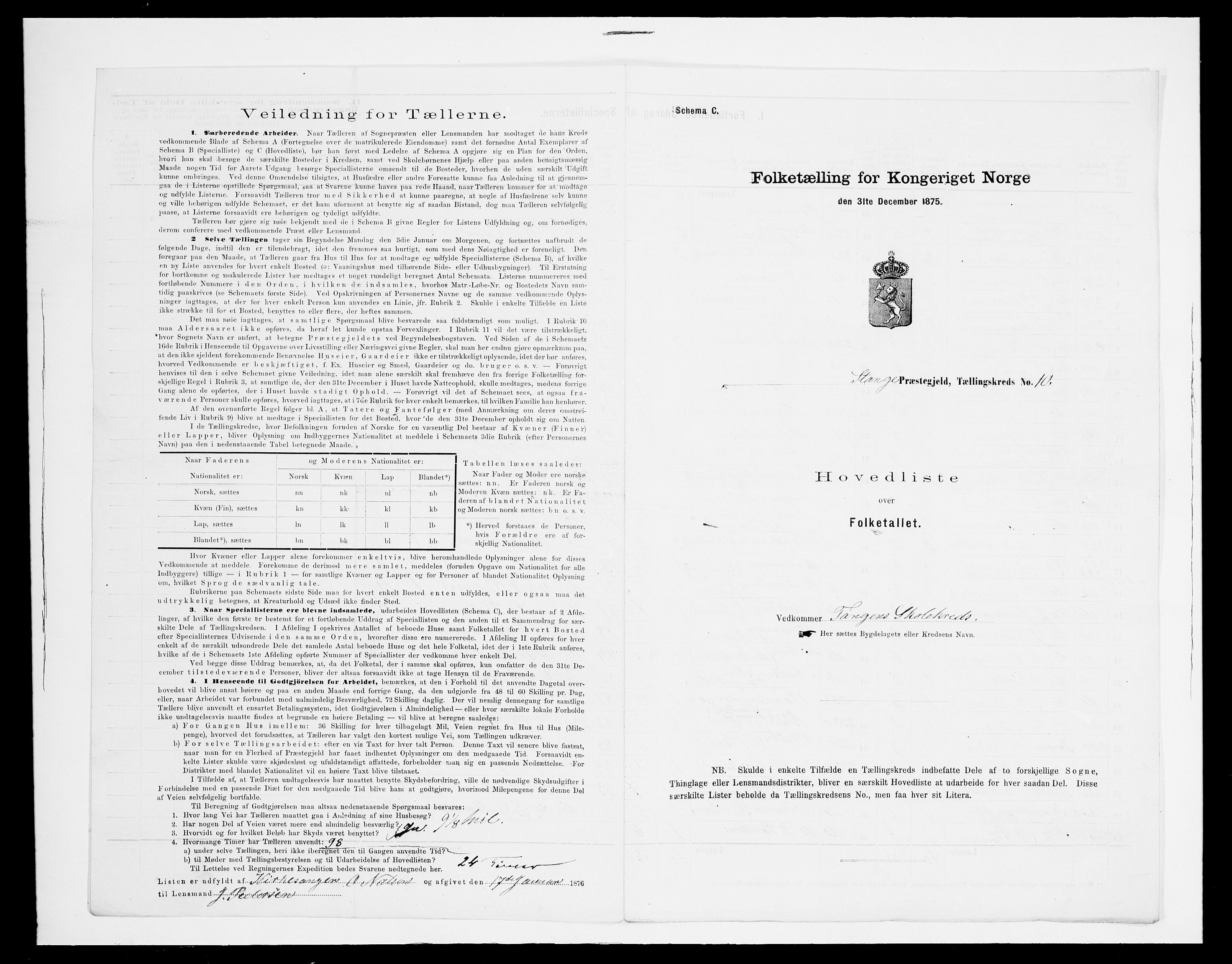 SAH, Folketelling 1875 for 0417P Stange prestegjeld, 1875, s. 49