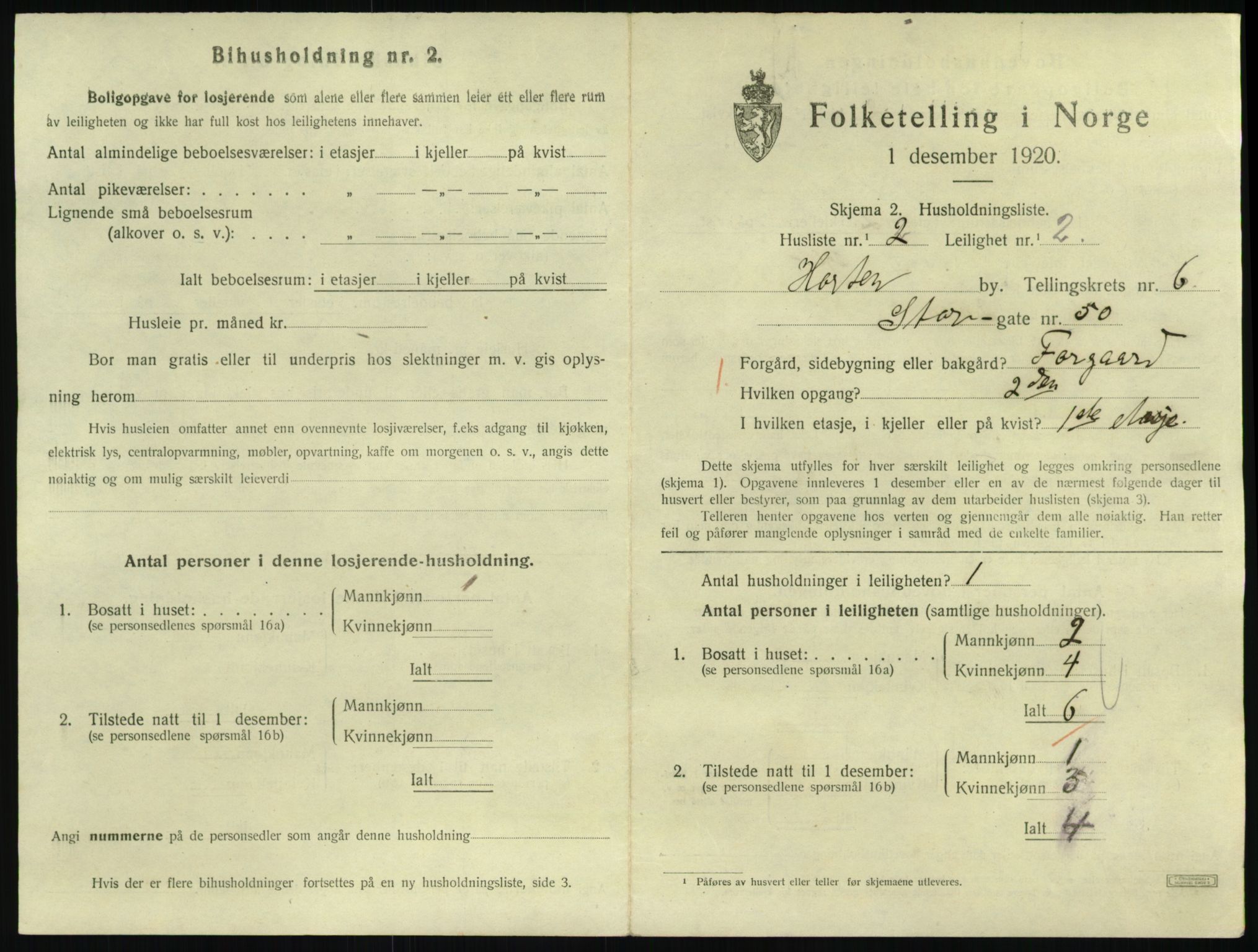 SAKO, Folketelling 1920 for 0703 Horten kjøpstad, 1920, s. 6313