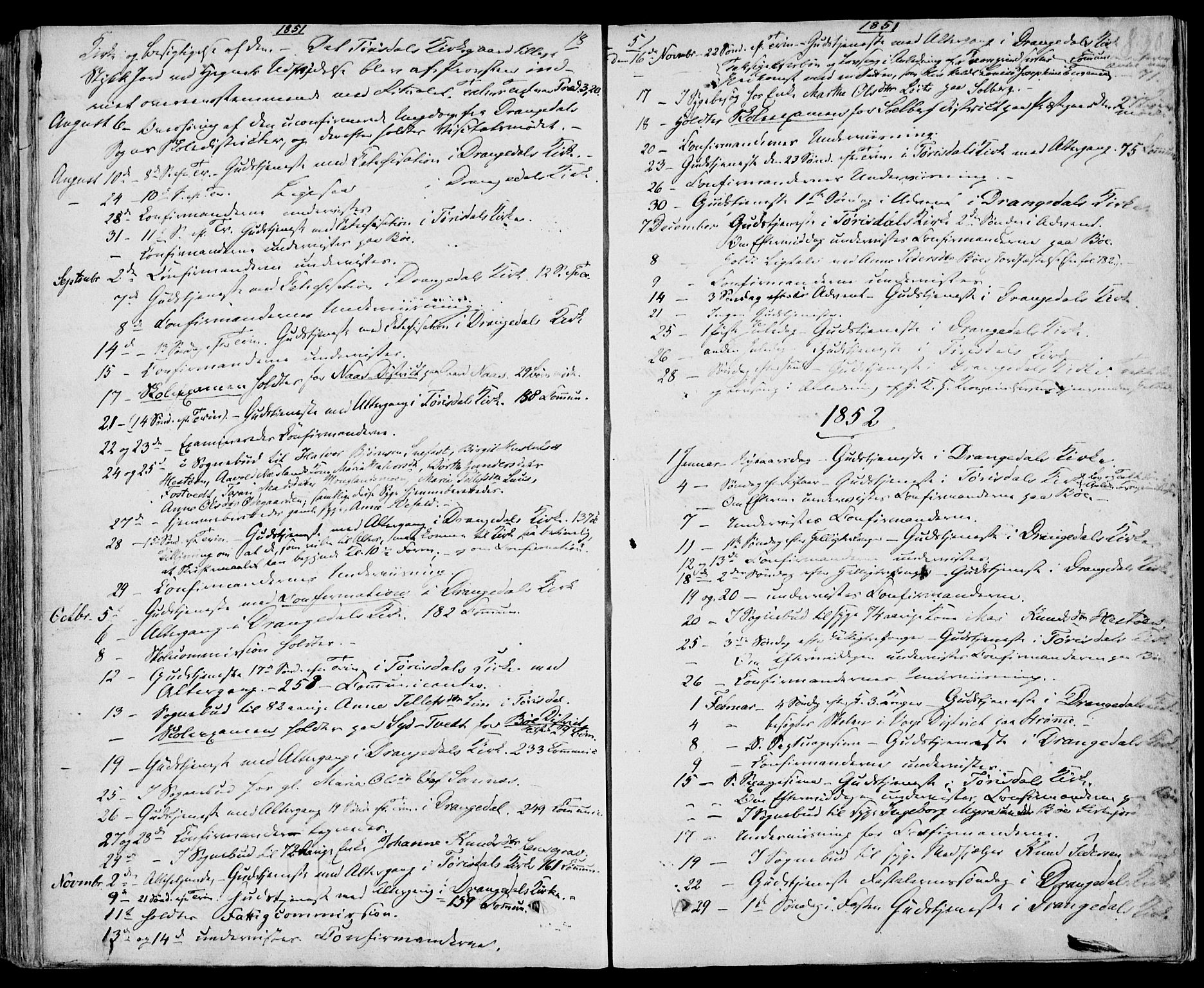 Drangedal kirkebøker, AV/SAKO-A-258/F/Fa/L0007b: Ministerialbok nr. 7b, 1837-1856, s. 830