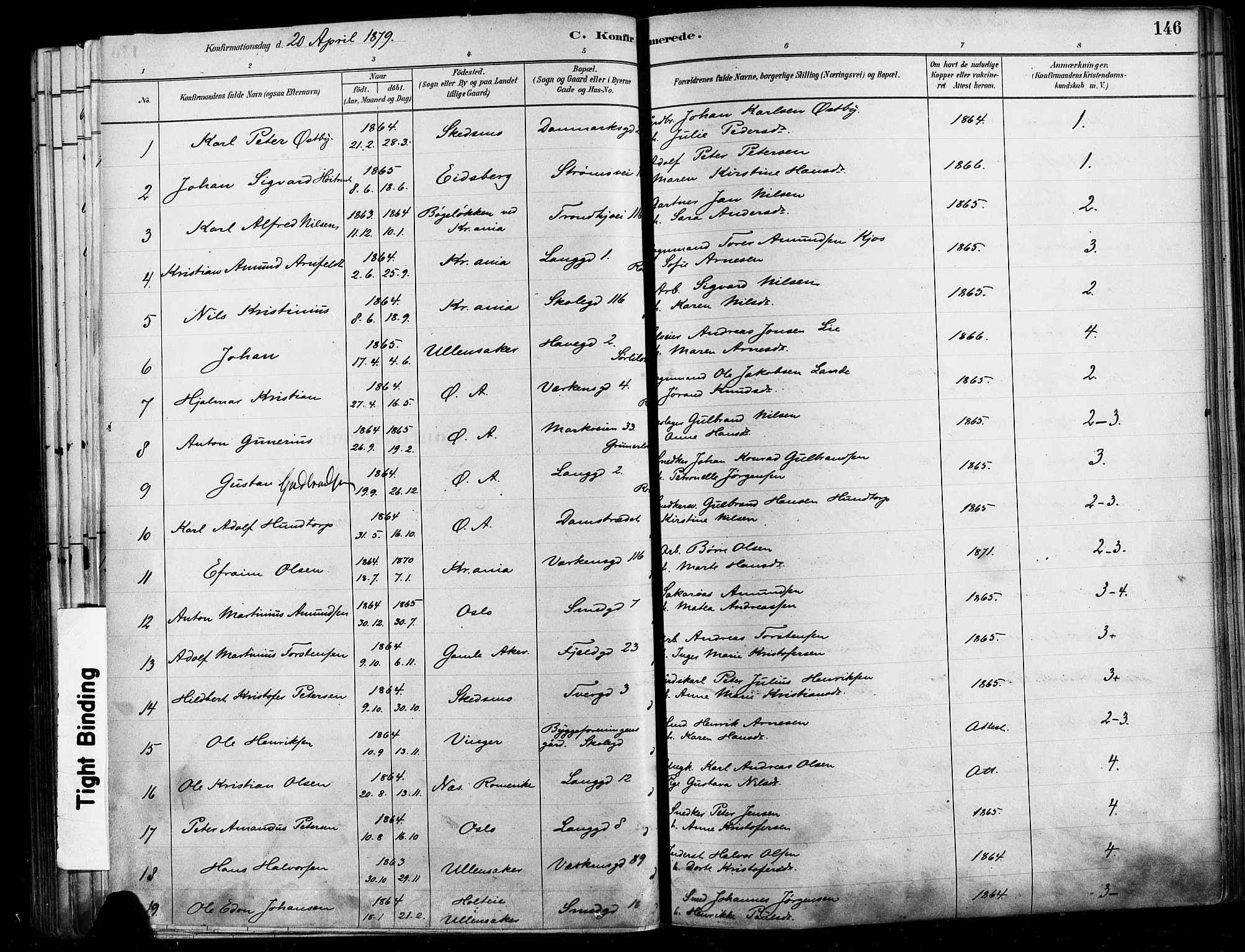 Østre Aker prestekontor Kirkebøker, AV/SAO-A-10840/F/Fa/L0006: Ministerialbok nr. I 5, 1879-1882, s. 146