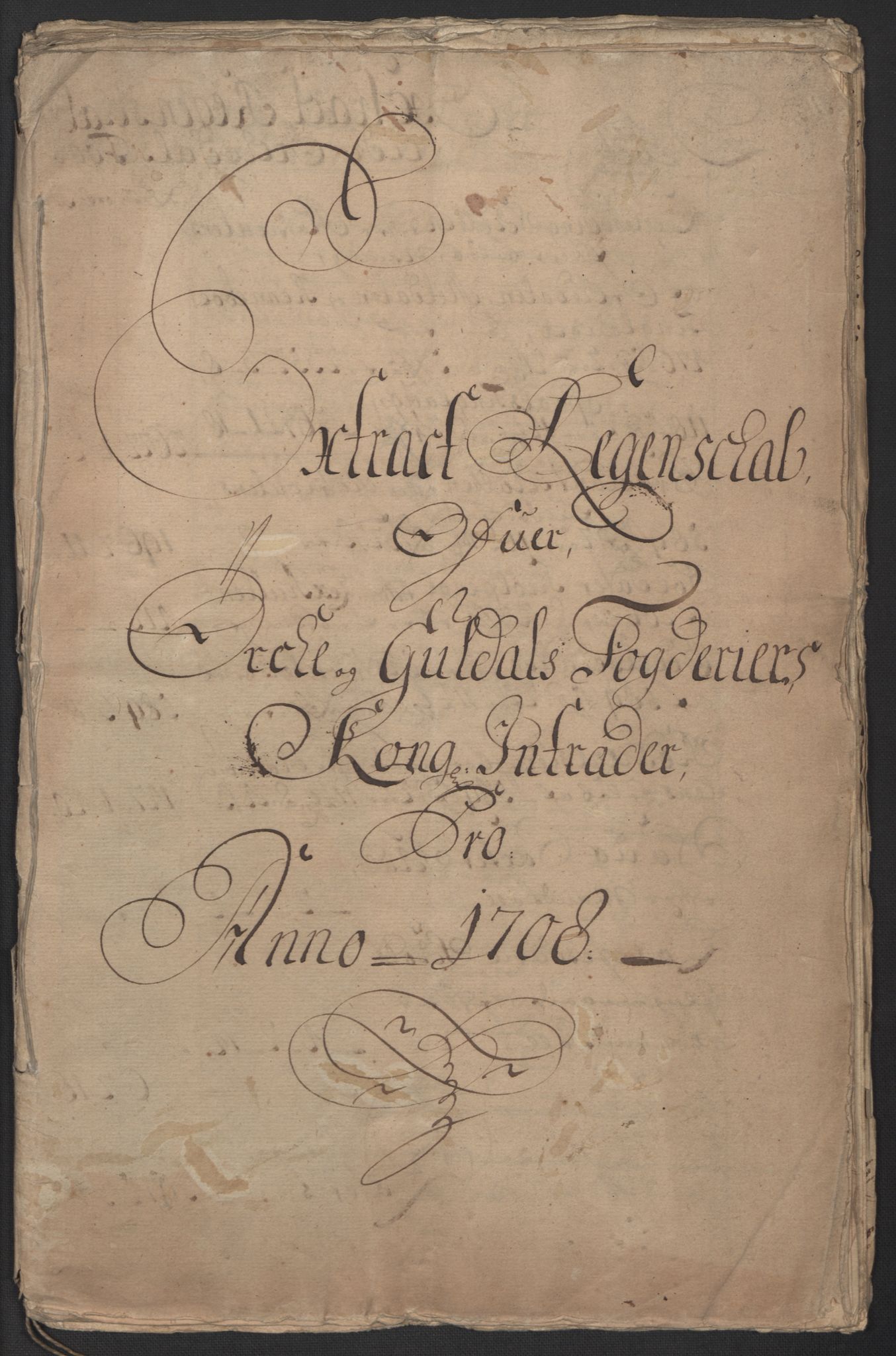 Rentekammeret inntil 1814, Reviderte regnskaper, Fogderegnskap, RA/EA-4092/R60/L3958: Fogderegnskap Orkdal og Gauldal, 1708, s. 3
