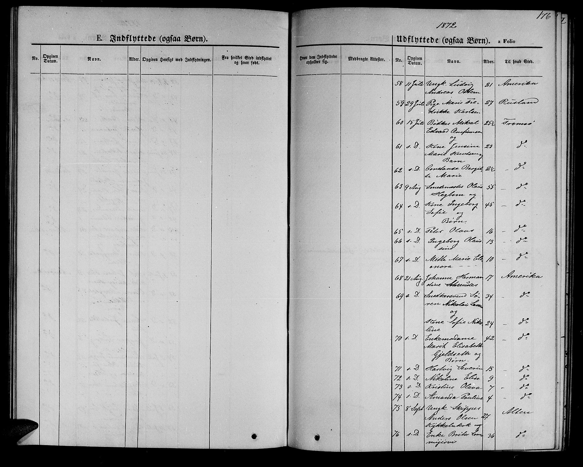 Hammerfest sokneprestkontor, AV/SATØ-S-1347/H/Hb/L0004.klokk: Klokkerbok nr. 4, 1869-1877, s. 176