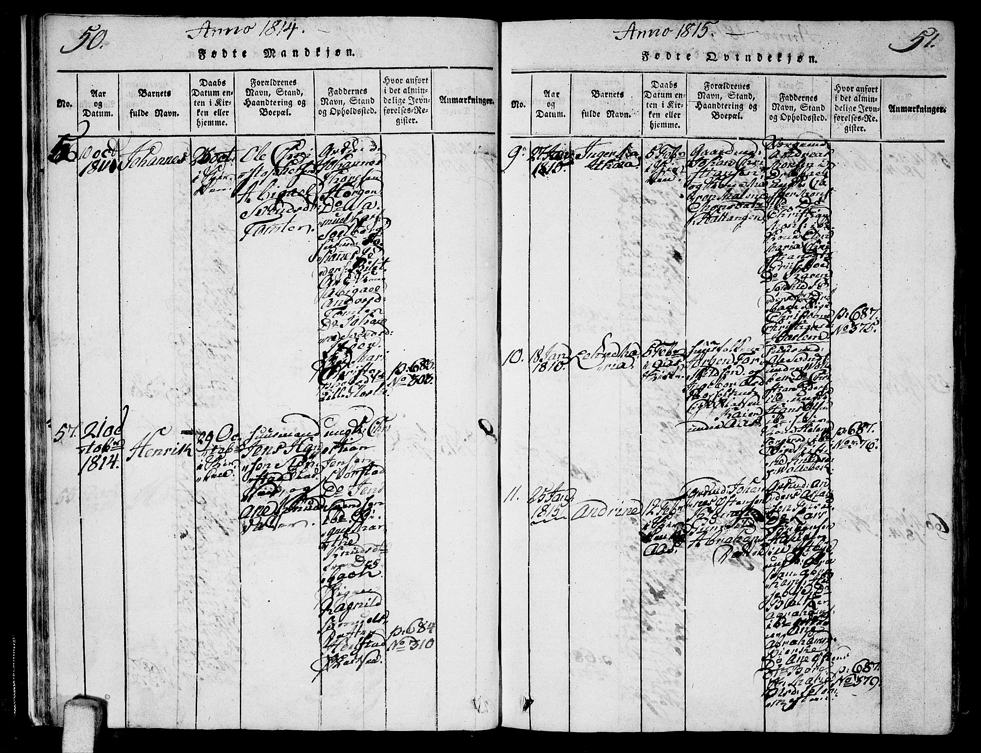 Ås prestekontor Kirkebøker, AV/SAO-A-10894/F/Fa/L0003: Ministerialbok nr. I 3, 1814-1818, s. 50-51