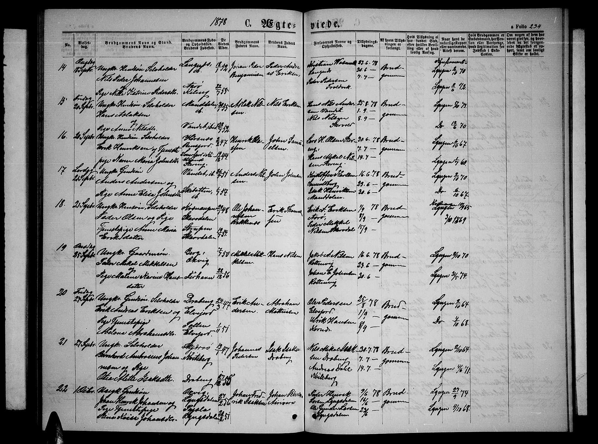 Lyngen sokneprestembete, AV/SATØ-S-1289/H/He/Heb/L0004klokker: Klokkerbok nr. 4, 1868-1878, s. 234