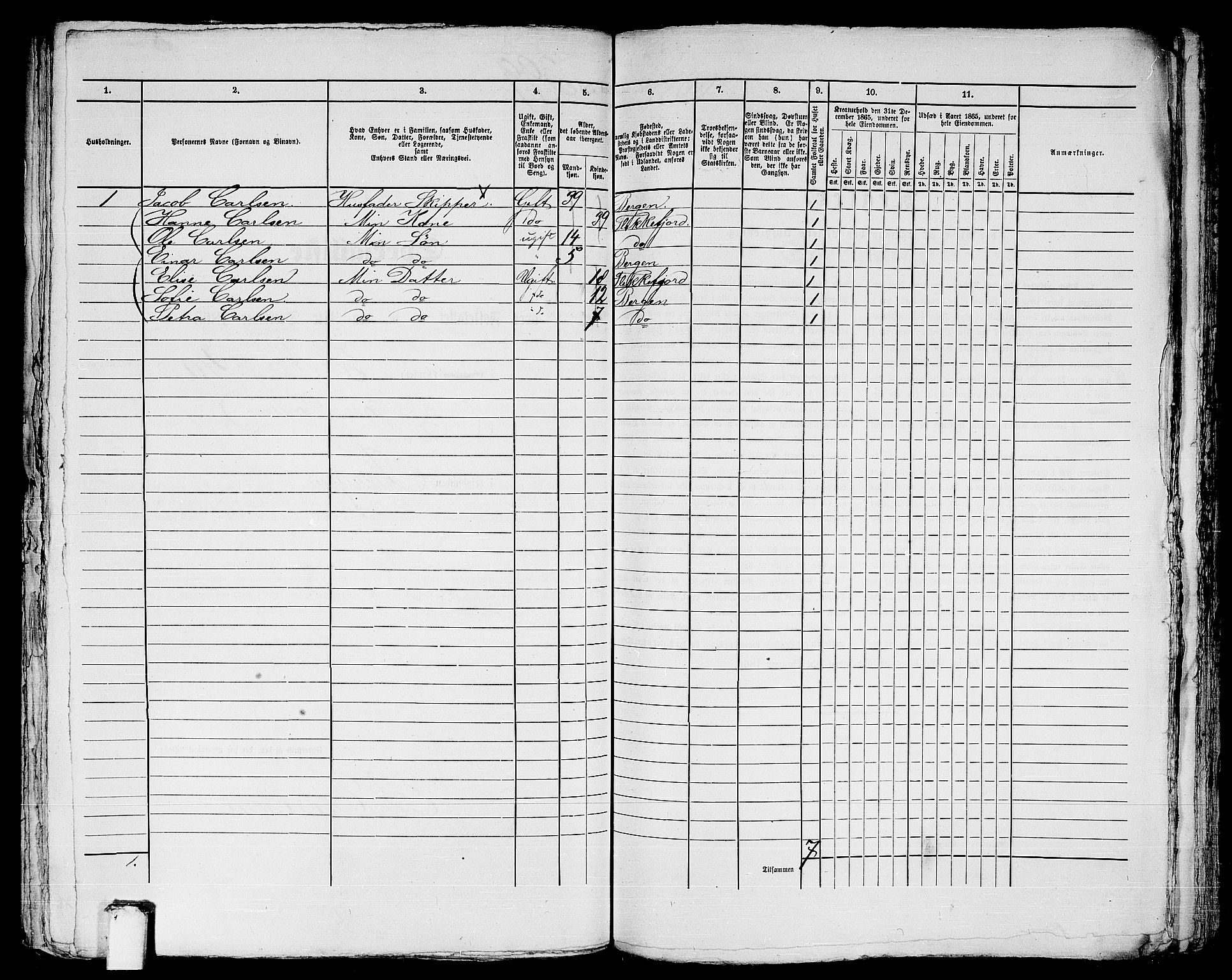 RA, Folketelling 1865 for 1301 Bergen kjøpstad, 1865, s. 856