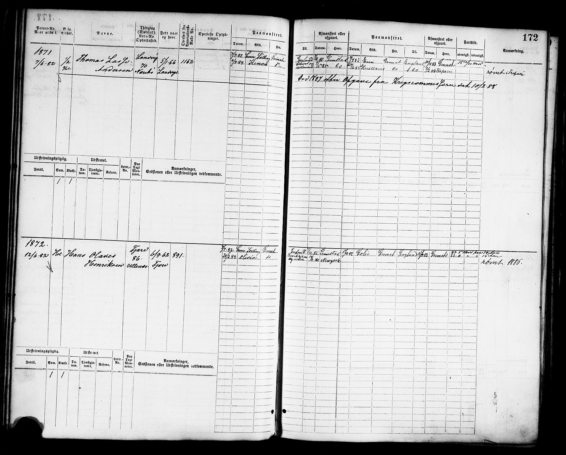 Grimstad mønstringskrets, AV/SAK-2031-0013/F/Fb/L0011: Hovedrulle nr 1529-2290, V-24, 1877-1889, s. 177