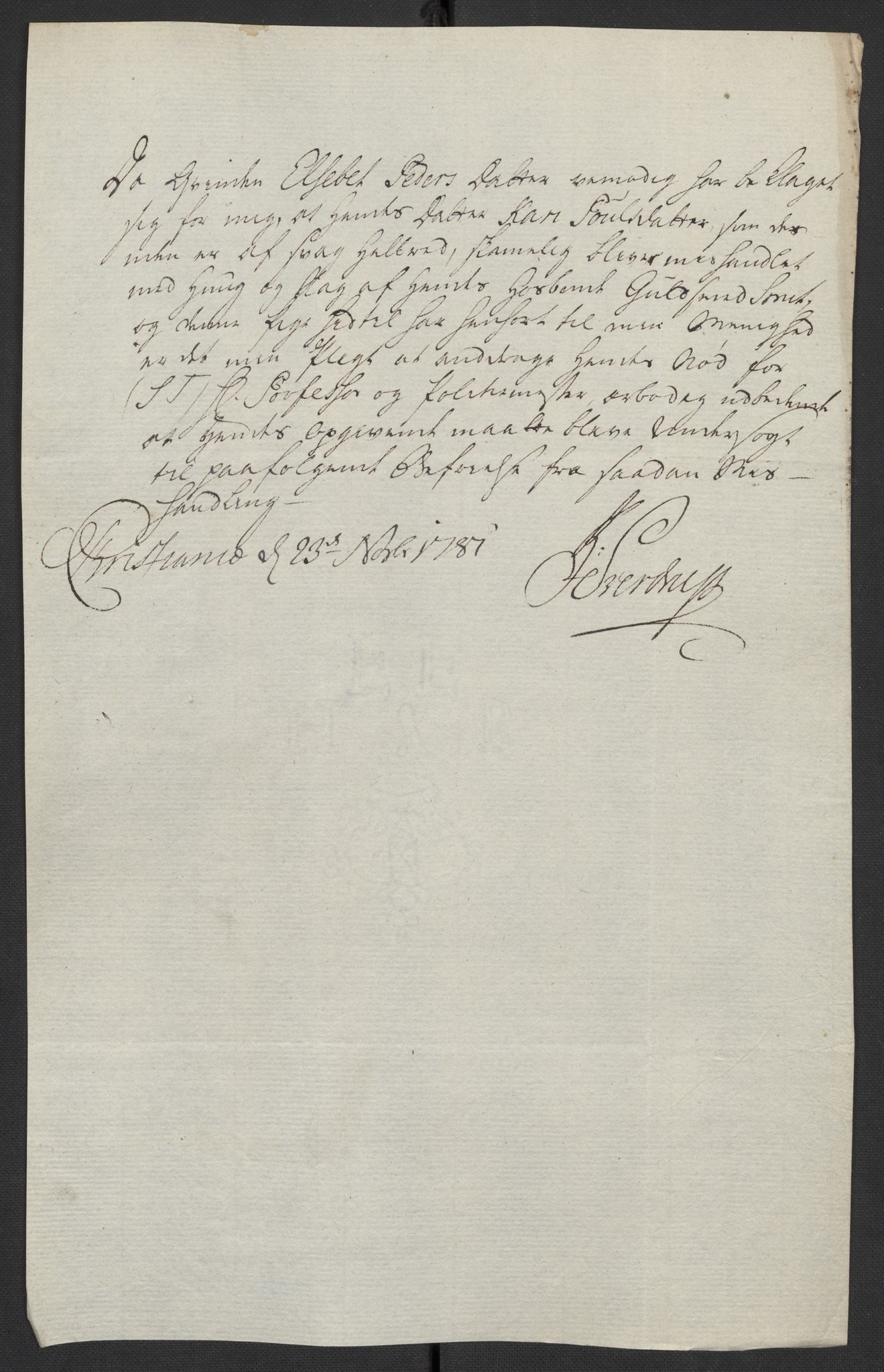 Oslo politidistrikt, AV/SAO-A-10085/D/Da/L0003: Innkomne brev, pro memoria m.v., 1781, s. 102