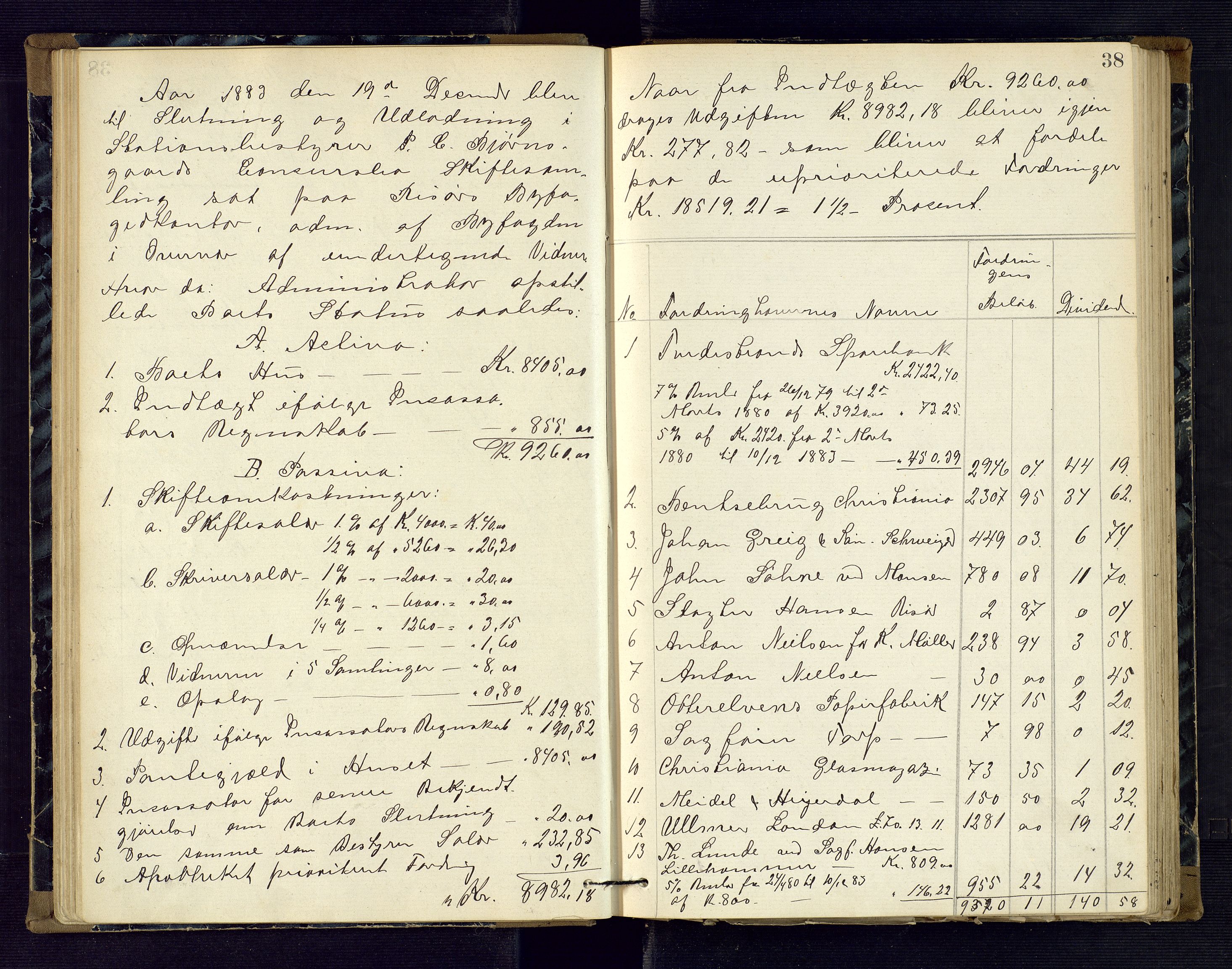 Risør byfogd, AV/SAK-1222-0005/H/Hc/L0004: Skifteprotokoll nr. 3B, 1882-1886, s. 38