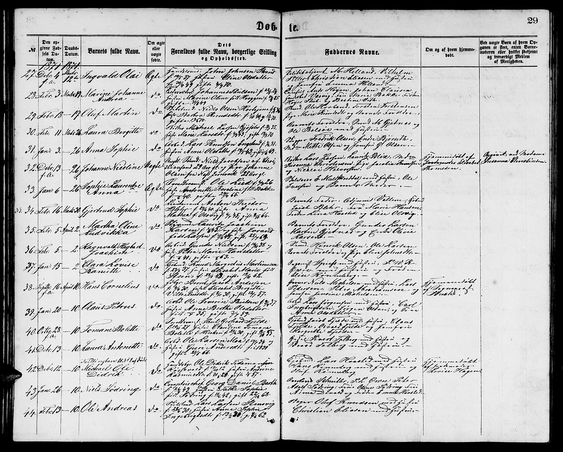 Ministerialprotokoller, klokkerbøker og fødselsregistre - Møre og Romsdal, AV/SAT-A-1454/529/L0465: Klokkerbok nr. 529C02, 1868-1877, s. 29