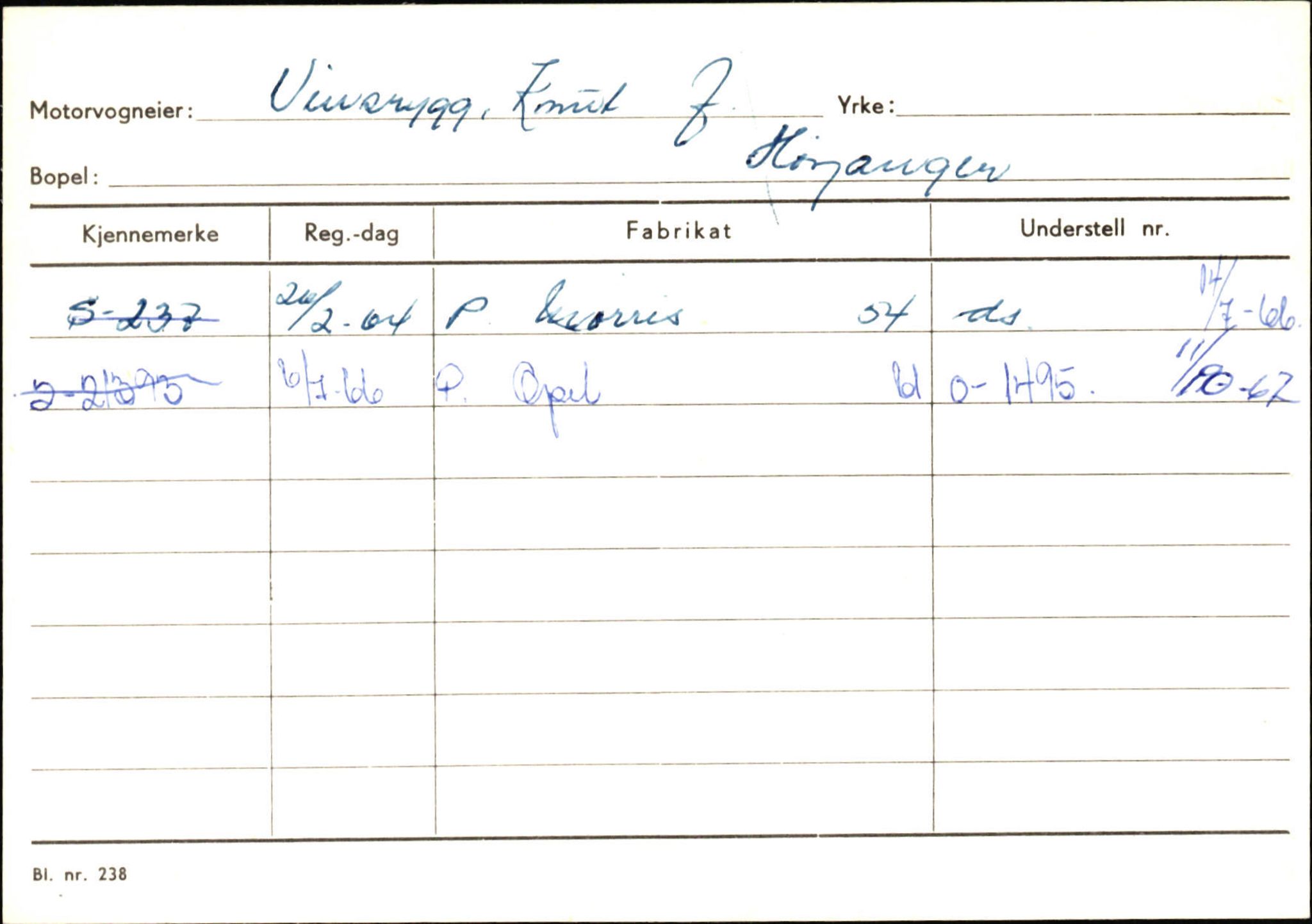 Statens vegvesen, Sogn og Fjordane vegkontor, SAB/A-5301/4/F/L0131: Eigarregister Høyanger P-Å. Stryn S-Å, 1945-1975, s. 846