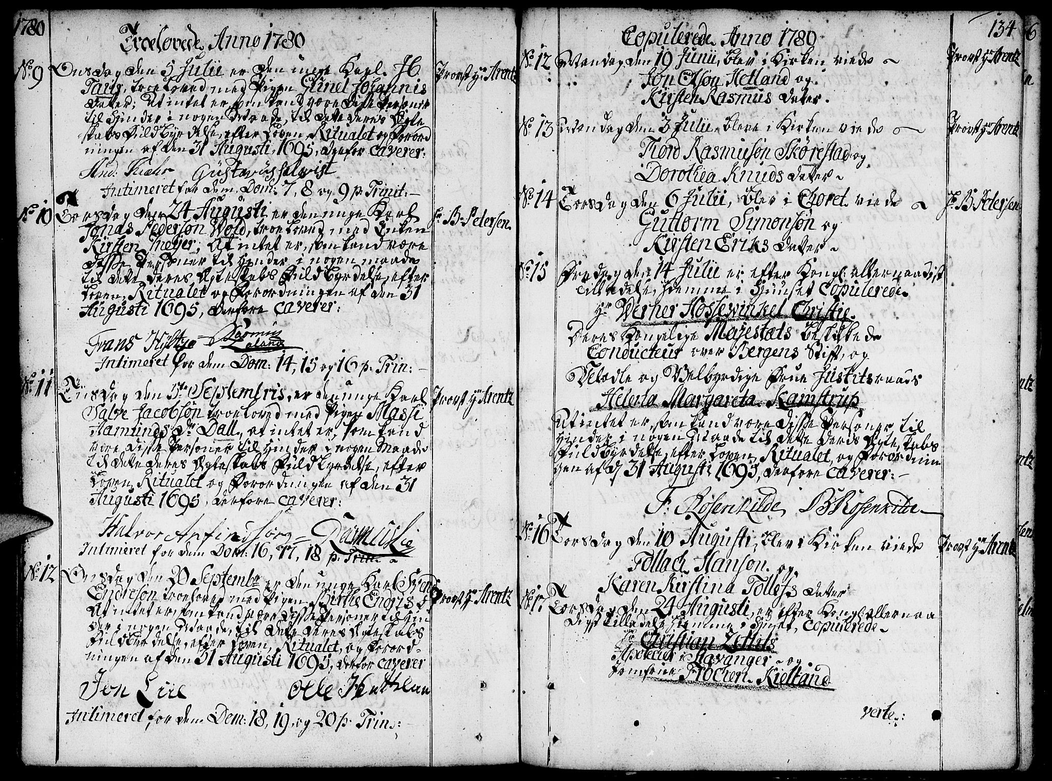 Domkirken sokneprestkontor, SAST/A-101812/001/30/30BA/L0004: Ministerialbok nr. A 4, 1744-1782, s. 134