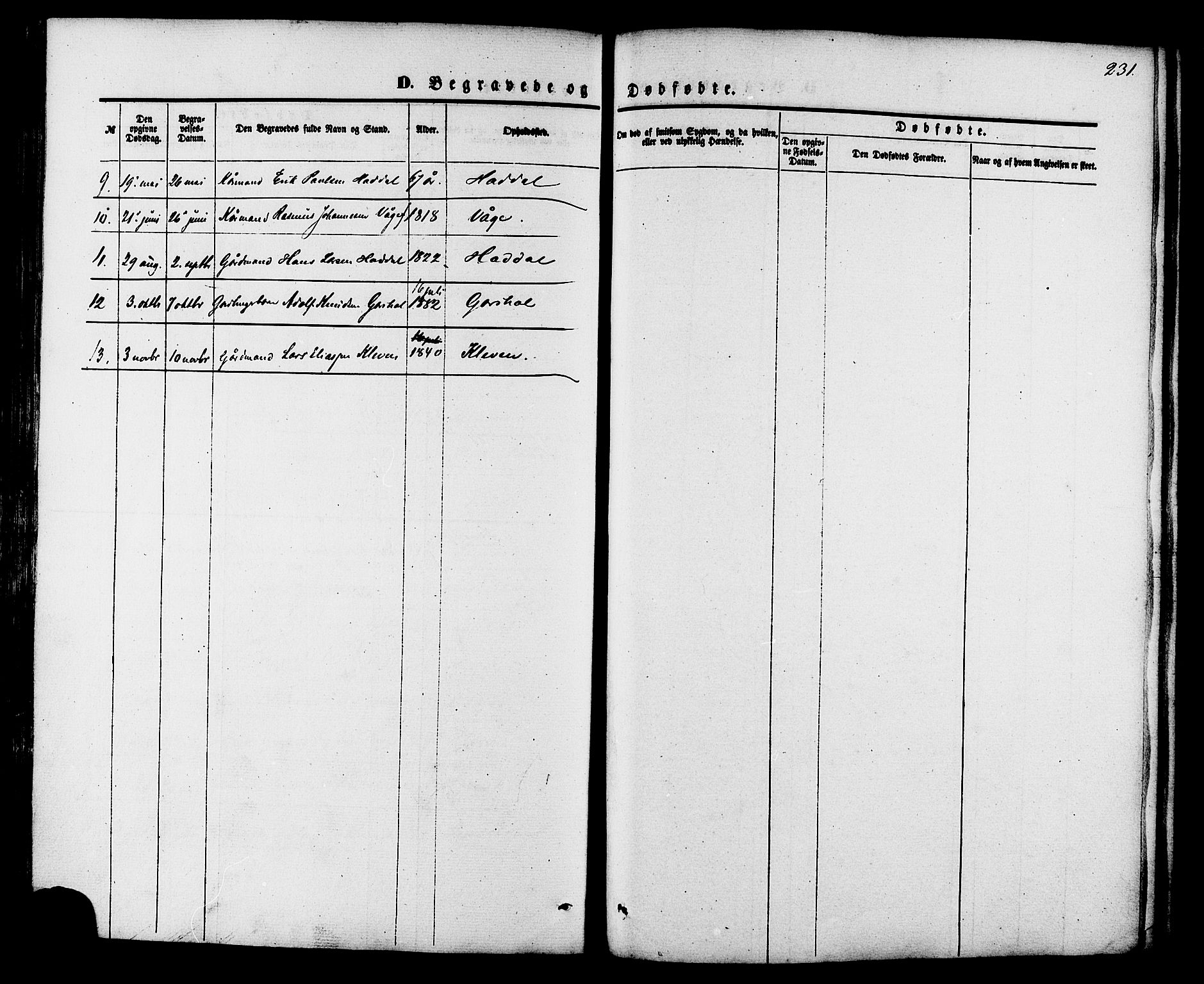 Ministerialprotokoller, klokkerbøker og fødselsregistre - Møre og Romsdal, AV/SAT-A-1454/509/L0105: Ministerialbok nr. 509A03, 1848-1882, s. 231