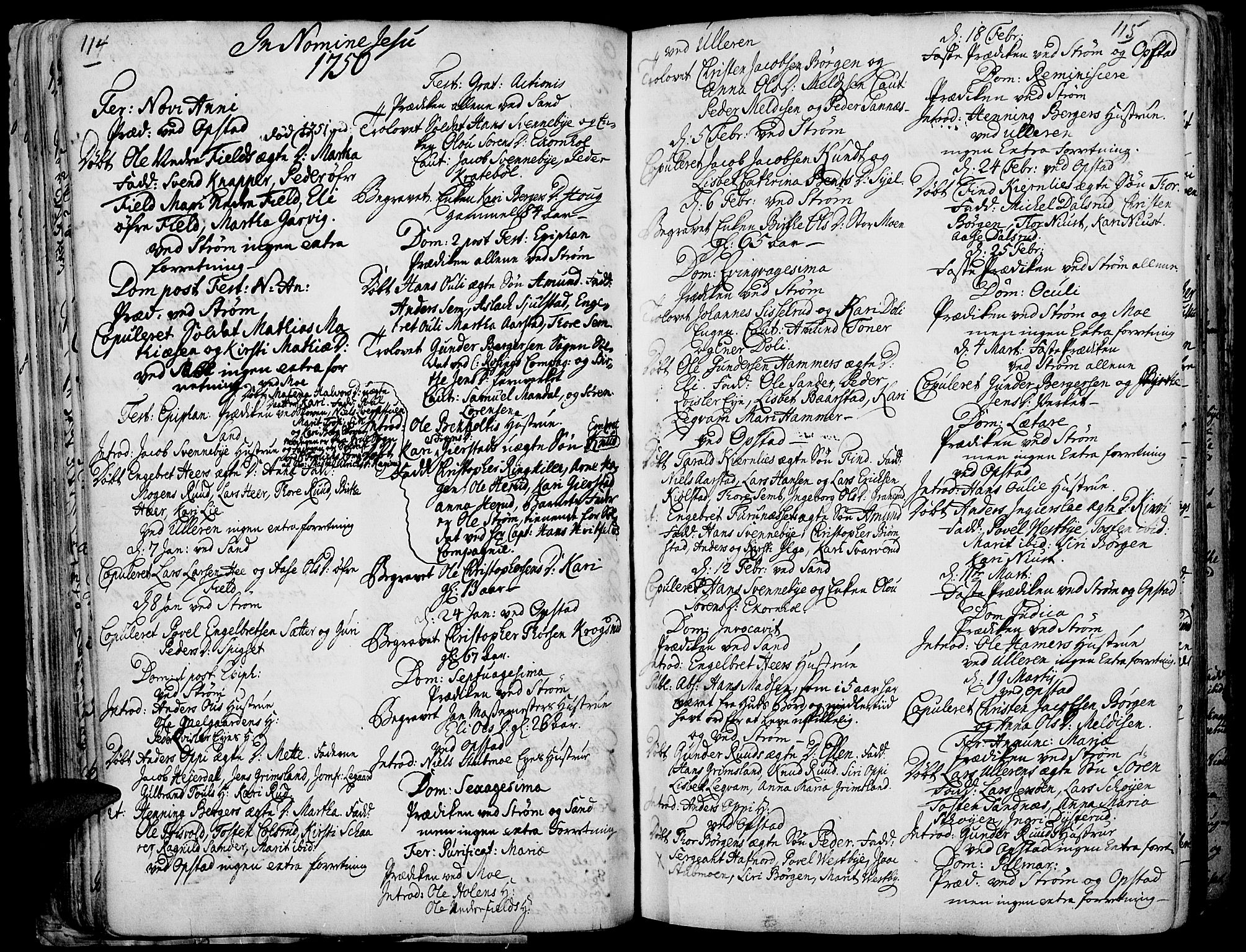 Strøm-Odalen prestekontor, AV/SAH-PREST-028/H/Ha/Haa/L0003: Ministerialbok nr. 3, 1741-1803, s. 114-115