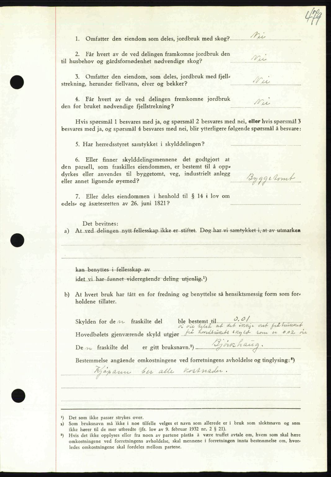 Orkdal sorenskriveri, SAT/A-4169/1/2/2C: Pantebok nr. A, 1947-1947, Dagboknr: 1268/1947