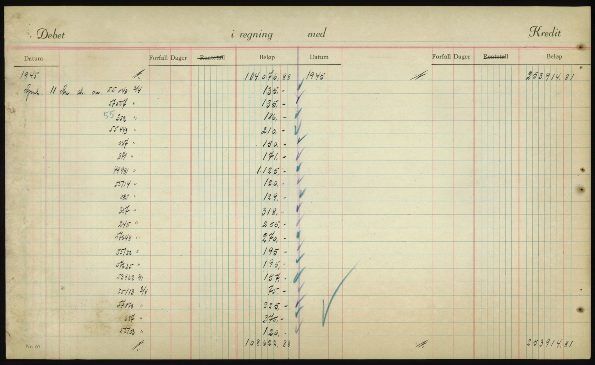 Forsvarsdepartementet, 10. kontor / Oppgjørskontoret, AV/RA-RAFA-1225/D/Db/L0180: Lista oppgjørskontor, 1942-1952, s. 1974