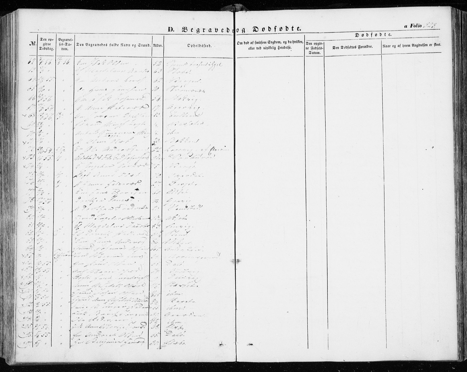 Ministerialprotokoller, klokkerbøker og fødselsregistre - Sør-Trøndelag, SAT/A-1456/634/L0530: Ministerialbok nr. 634A06, 1852-1860, s. 323