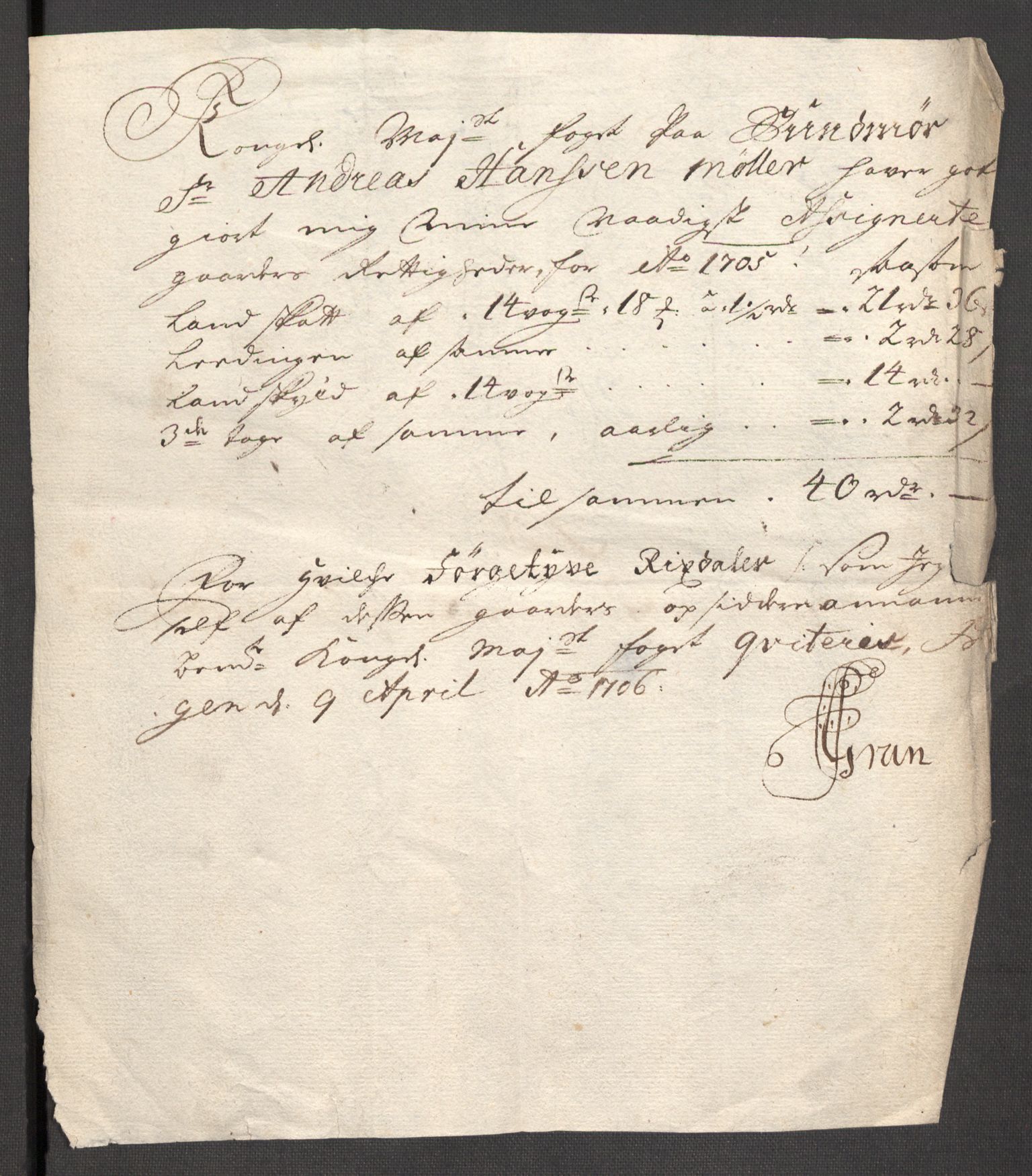 Rentekammeret inntil 1814, Reviderte regnskaper, Fogderegnskap, RA/EA-4092/R54/L3560: Fogderegnskap Sunnmøre, 1704-1705, s. 434