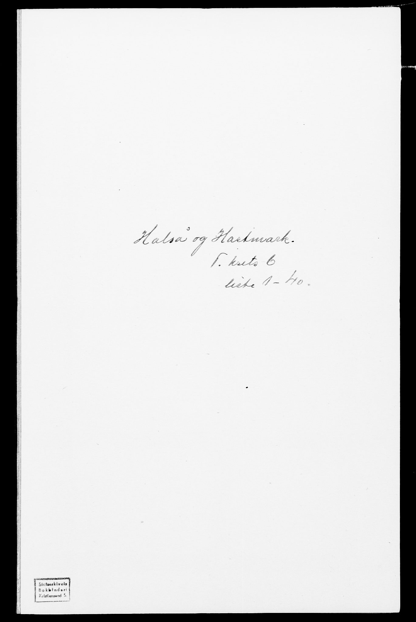SAK, Folketelling 1875 for 1019L Mandal prestegjeld, Halse sokn og Harkmark sokn, 1875, s. 846