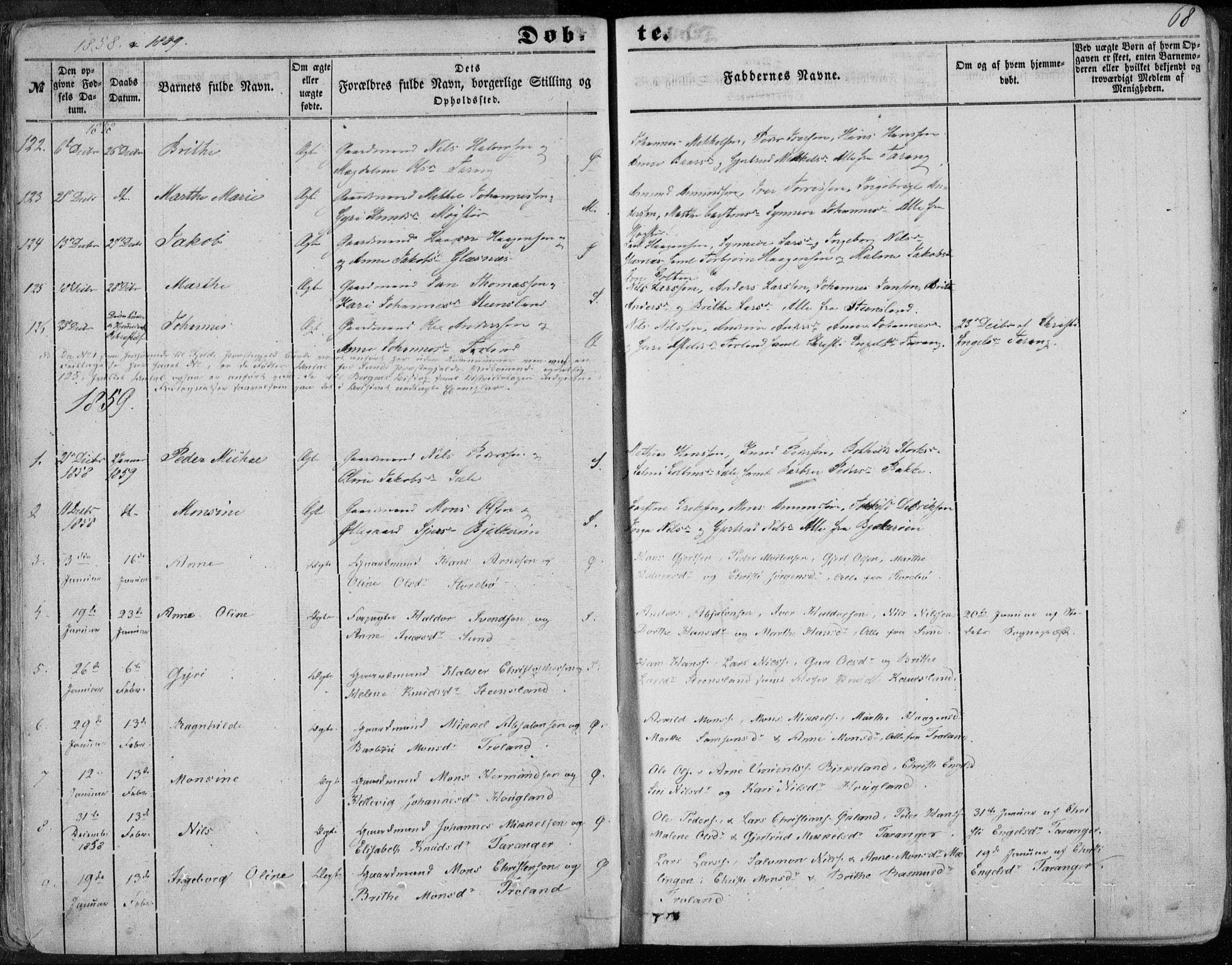 Sund sokneprestembete, AV/SAB-A-99930: Ministerialbok nr. A 14, 1850-1866, s. 68