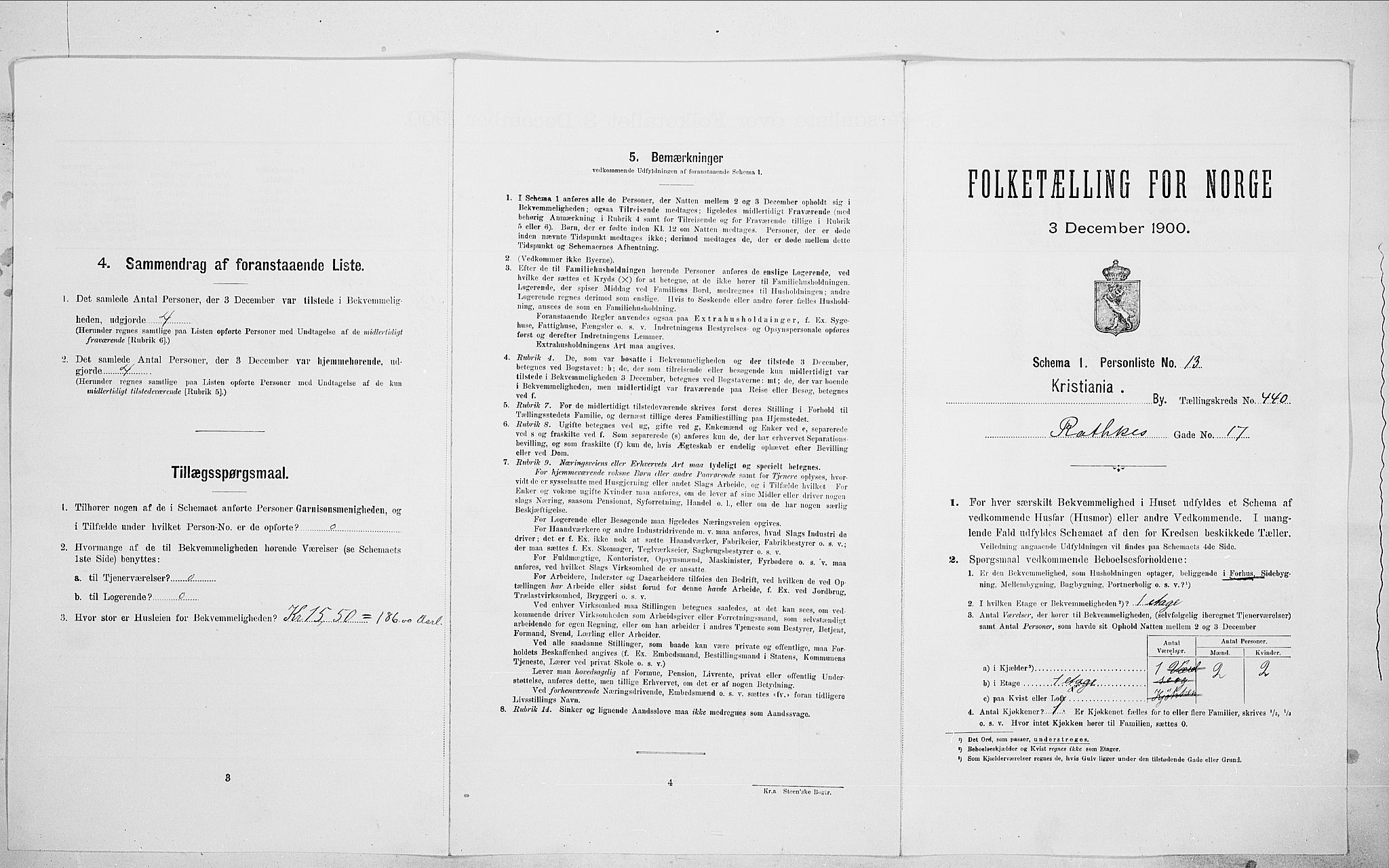 SAO, Folketelling 1900 for 0301 Kristiania kjøpstad, 1900, s. 74370