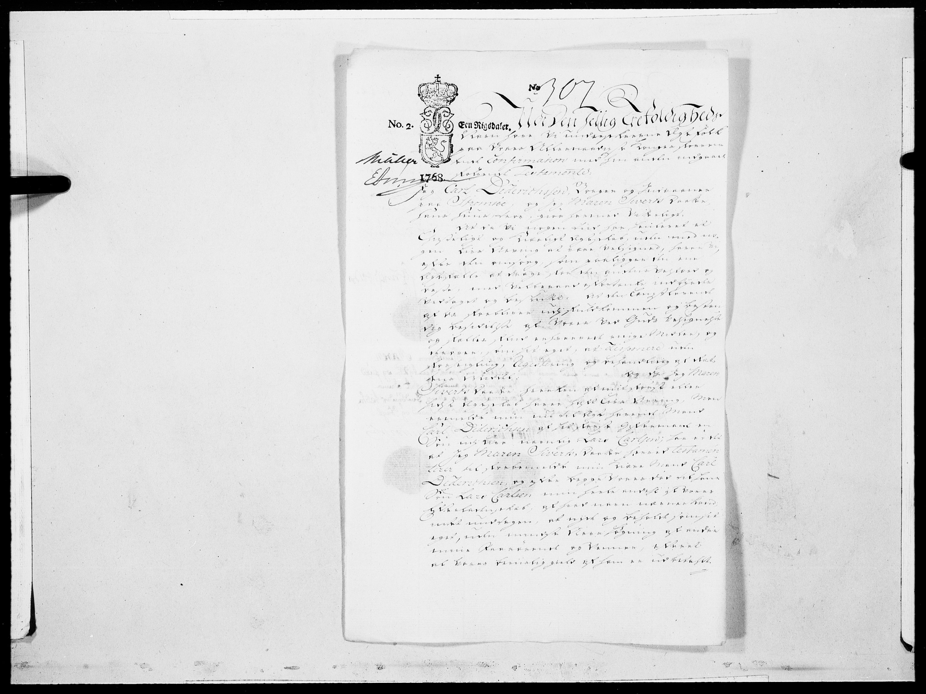 Danske Kanselli 1572-1799, AV/RA-EA-3023/F/Fc/Fcc/Fcca/L0197: Norske innlegg 1572-1799, 1768, s. 218