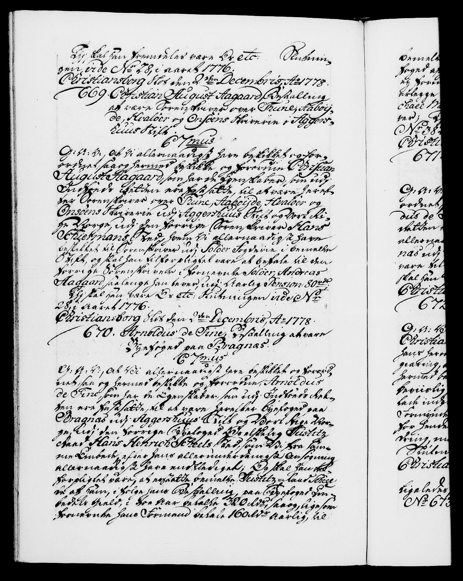 Danske Kanselli 1572-1799, RA/EA-3023/F/Fc/Fca/Fcaa/L0047: Norske registre, 1776-1778, s. 933b