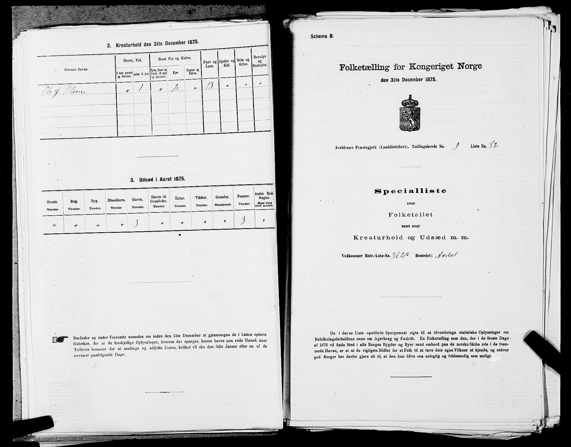 SAST, Folketelling 1875 for 1147L Avaldsnes prestegjeld, Avaldsnes sokn og Kopervik landsokn, 1875, s. 1583