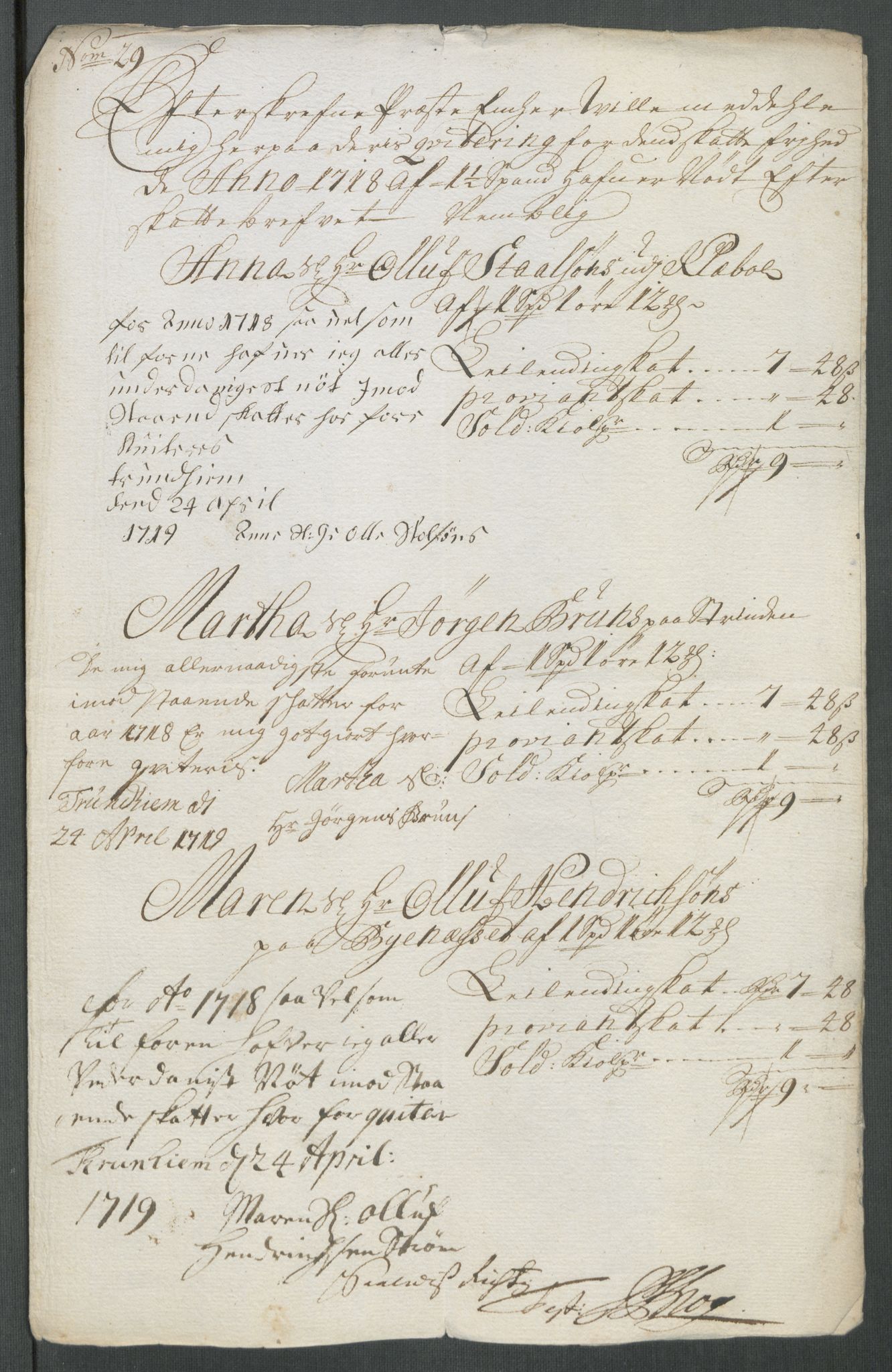 Rentekammeret inntil 1814, Reviderte regnskaper, Fogderegnskap, RA/EA-4092/R61/L4116: Fogderegnskap Strinda og Selbu, 1717-1718, s. 488