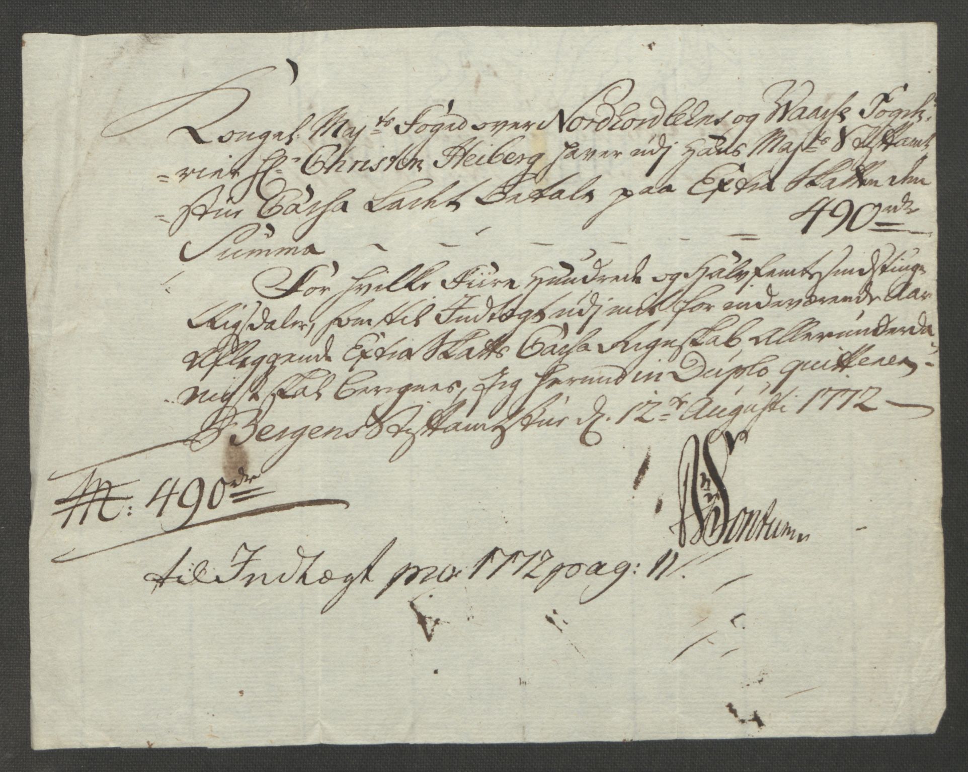 Rentekammeret inntil 1814, Reviderte regnskaper, Fogderegnskap, AV/RA-EA-4092/R51/L3303: Ekstraskatten Nordhordland og Voss, 1762-1772, s. 614