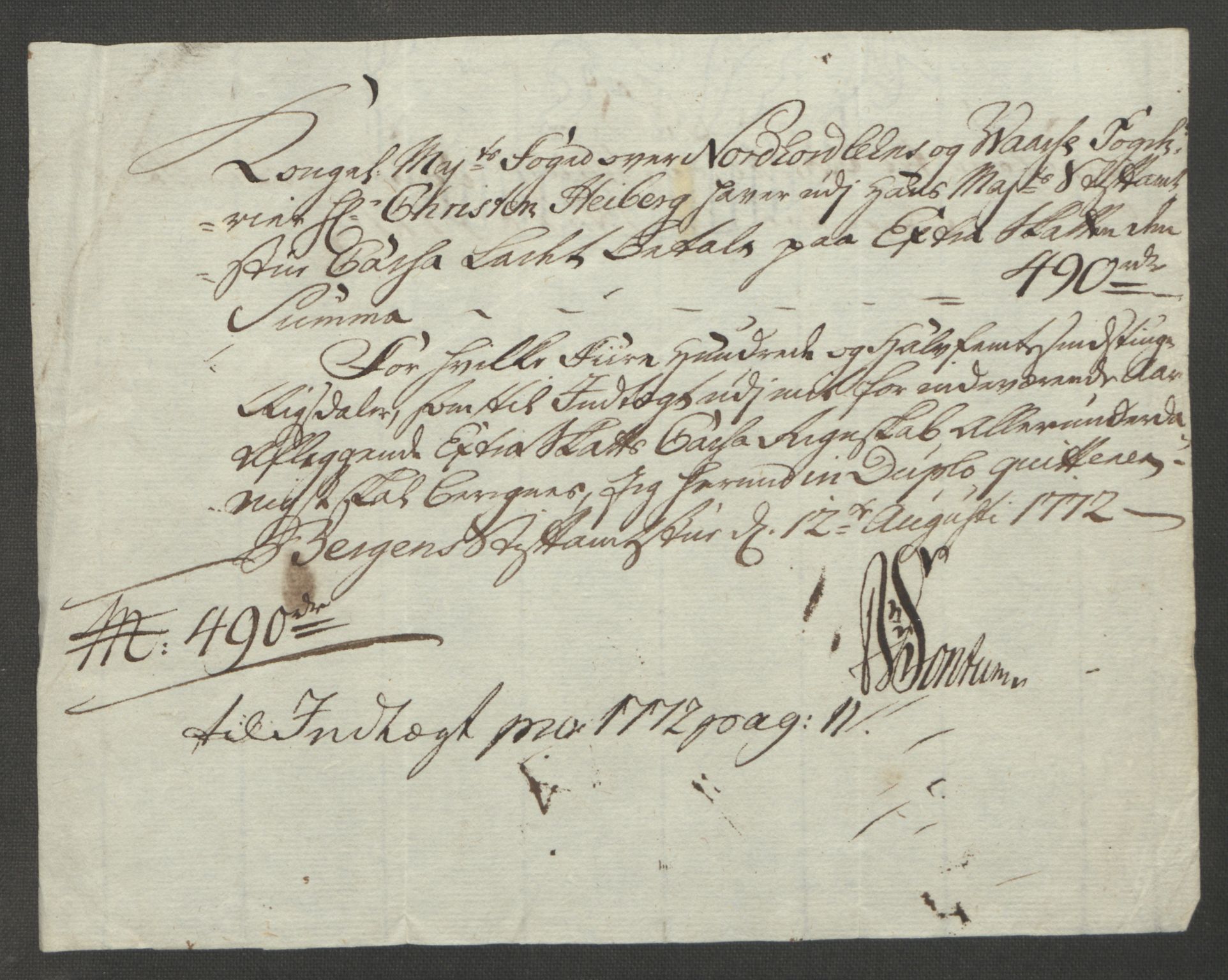 Rentekammeret inntil 1814, Reviderte regnskaper, Fogderegnskap, RA/EA-4092/R51/L3303: Ekstraskatten Nordhordland og Voss, 1762-1772, s. 614