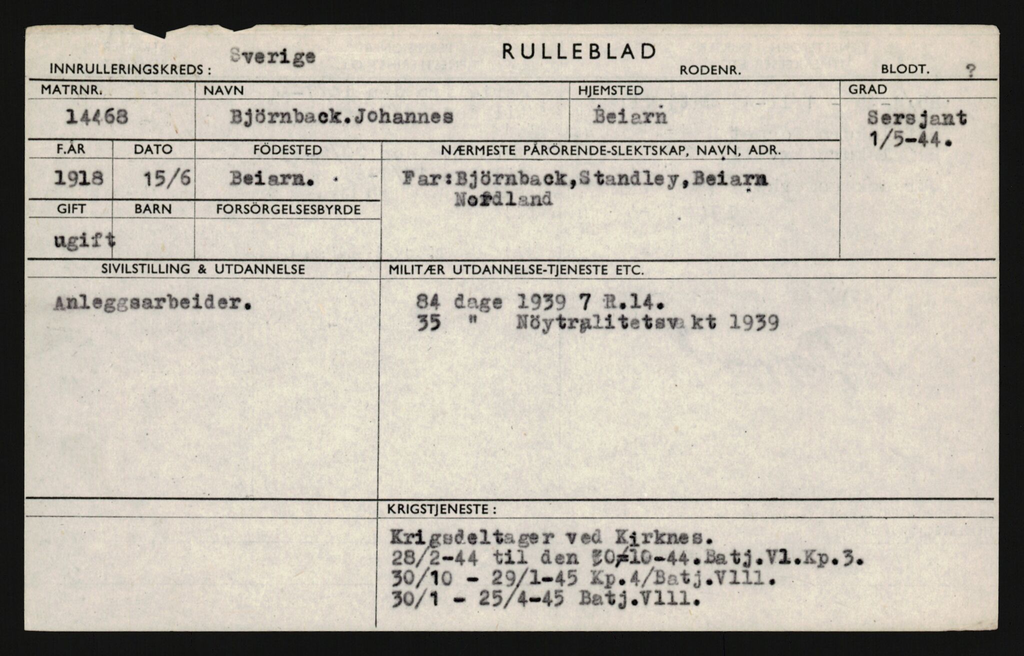 Forsvaret, Sør-Hålogaland landforsvar, AV/RA-RAFA-2552/P/Pa/L0303: Personellmapper for slettet personell, yrkesbefal og vernepliktig befal, født 1917-1920, 1936-1980, s. 269