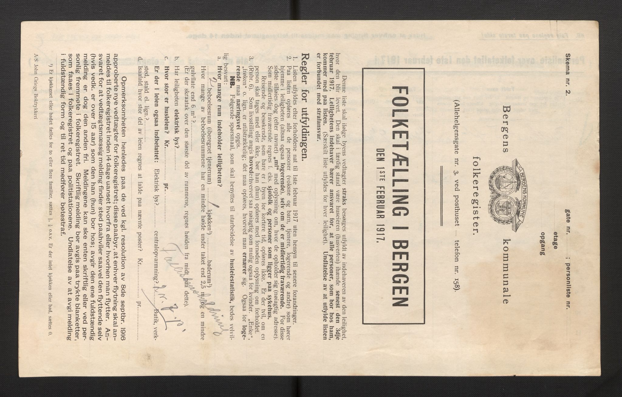 SAB, Kommunal folketelling 1917 for Bergen kjøpstad, 1917, s. 44760