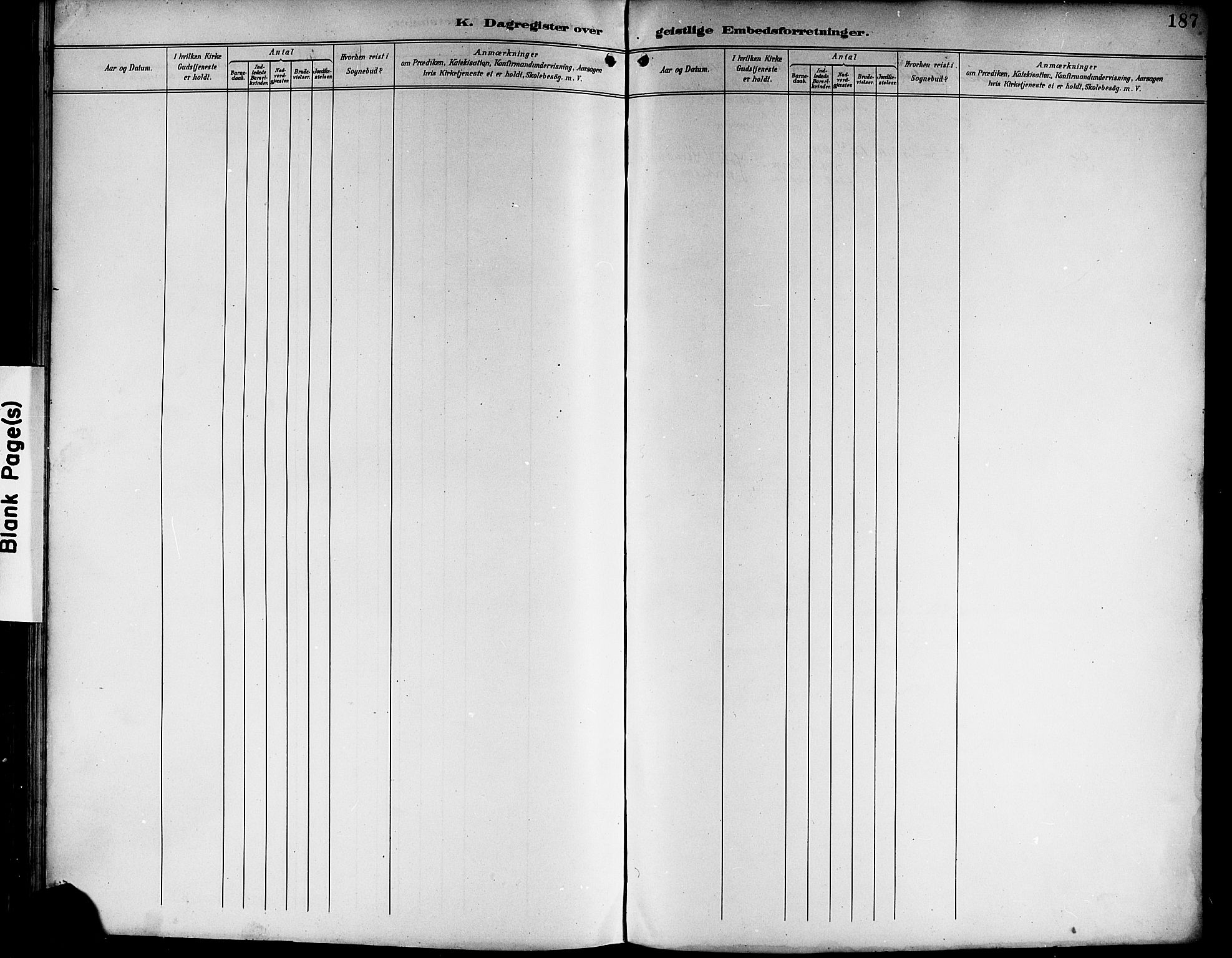 Lardal kirkebøker, AV/SAKO-A-350/G/Gc/L0002: Klokkerbok nr. III 2, 1894-1918, s. 187