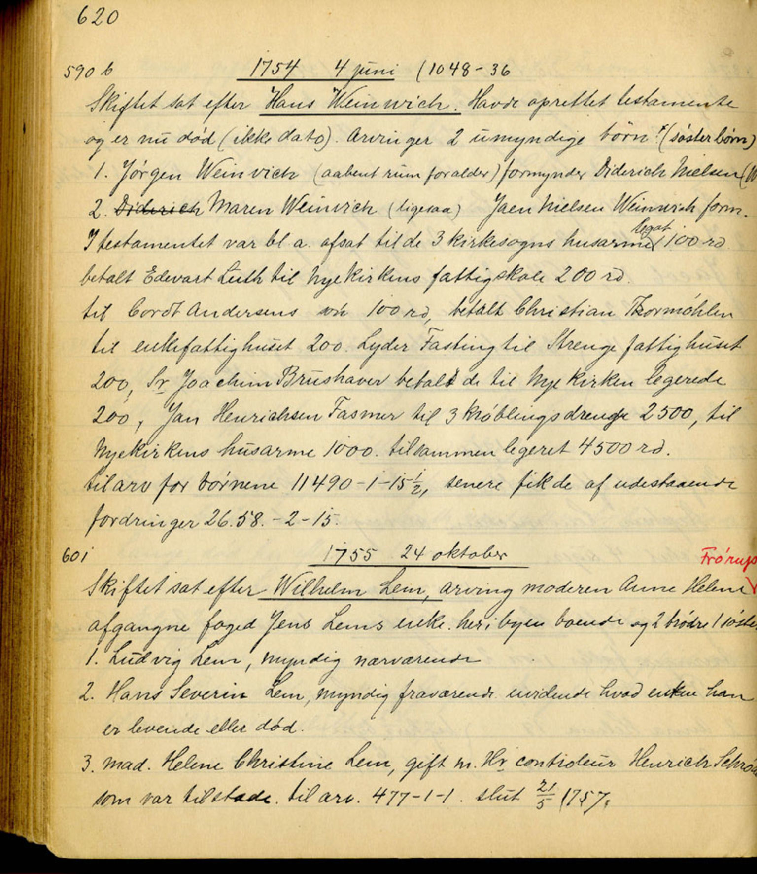 Sollied, Olaf og Thora - samlinger, AV/SAB-SAB/DA-0401/01/L0010/0002: Skifte: Utdrag av skifteprotokoller / 93 Skifteprotokoller: utdrag, 1740-1759, s. 620