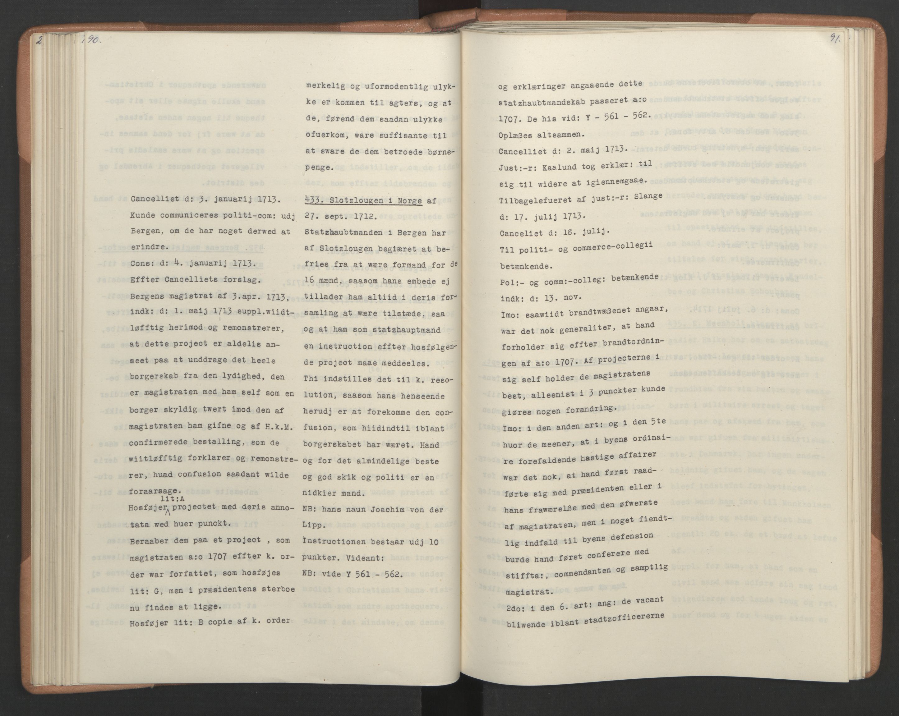 Avskriftsamlingen, RA/EA-4022/F/Fa/L0079: Supplikker, 1712-1713, s. 100