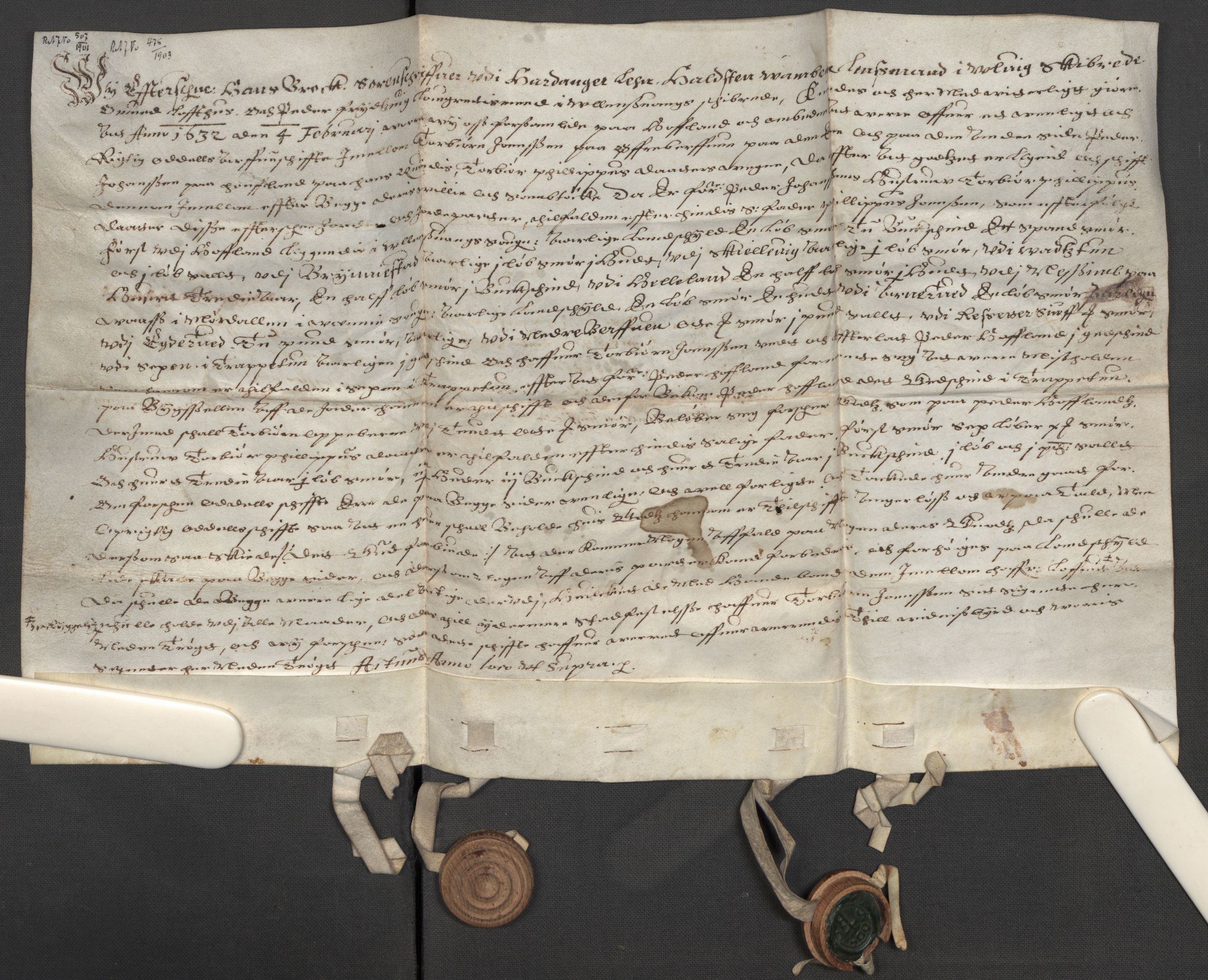 Riksarkivets diplomsamling, RA/EA-5965/F15/L0037: Prestearkiv - Hordaland, 1577-1733, s. 38